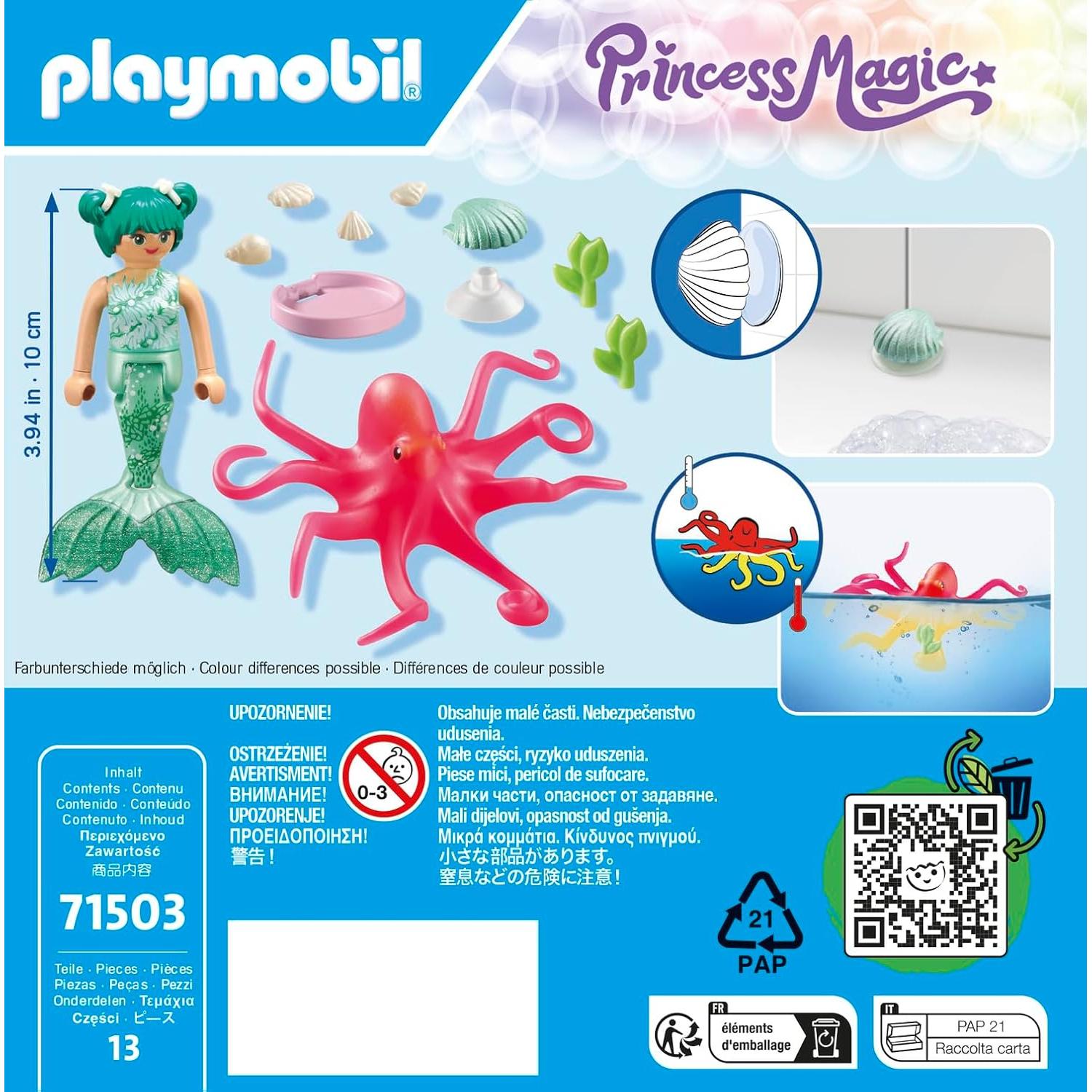 Juego de Sirena PLAYMOBIL 71503 con Pulpo y Accesorios