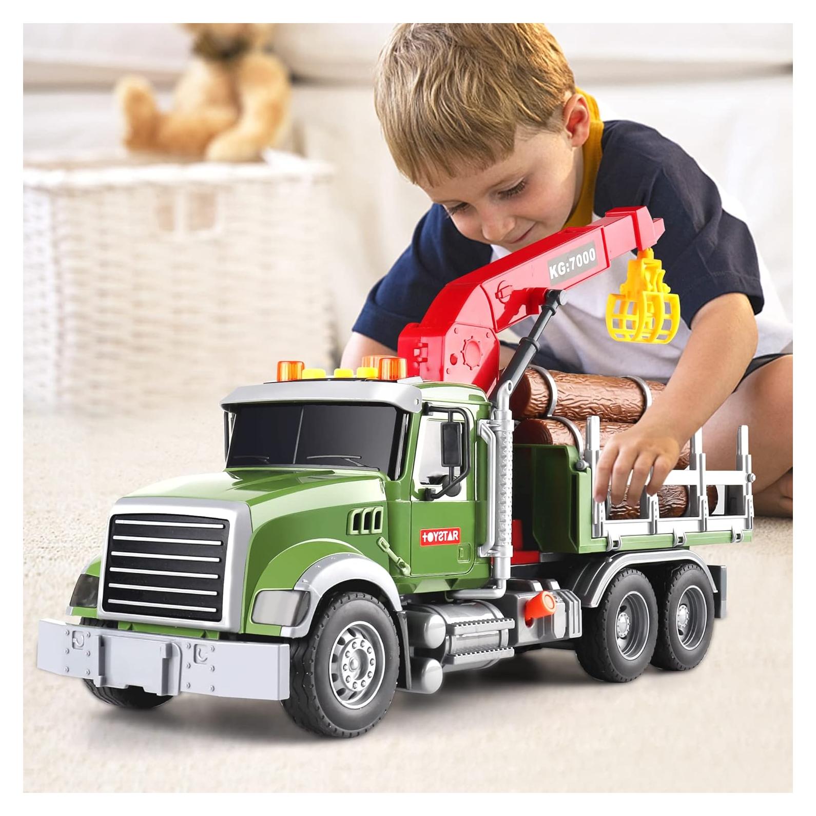 Camión de Madera Dwi Dowellin con Grúa y 6 Troncos