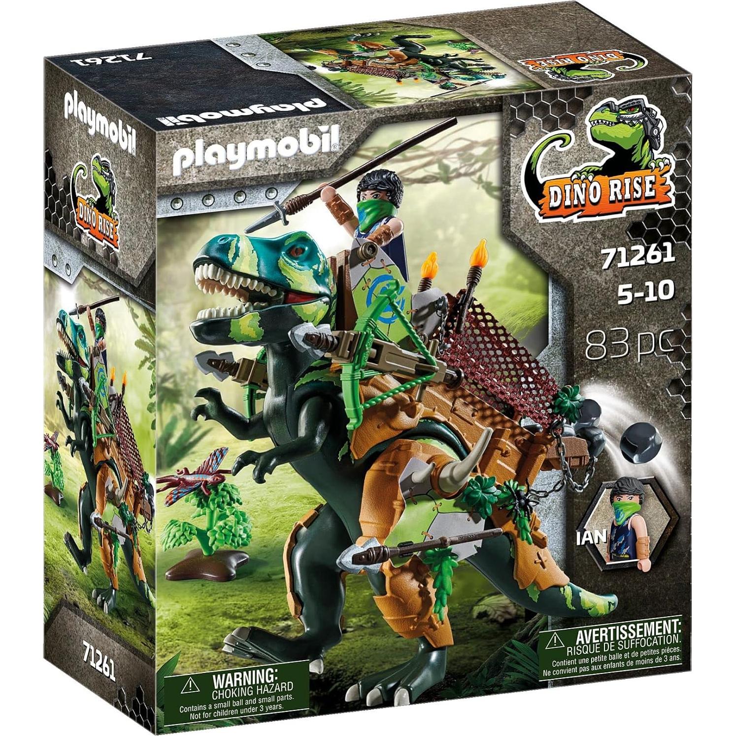 Playmobil T-Rex Camuflado con Ian y Cañones - 71261