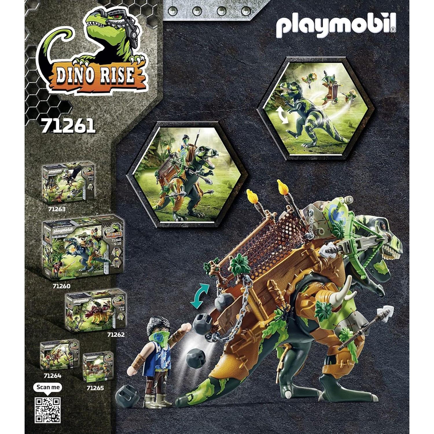 Playmobil T-Rex Camuflado con Ian y Cañones - 71261