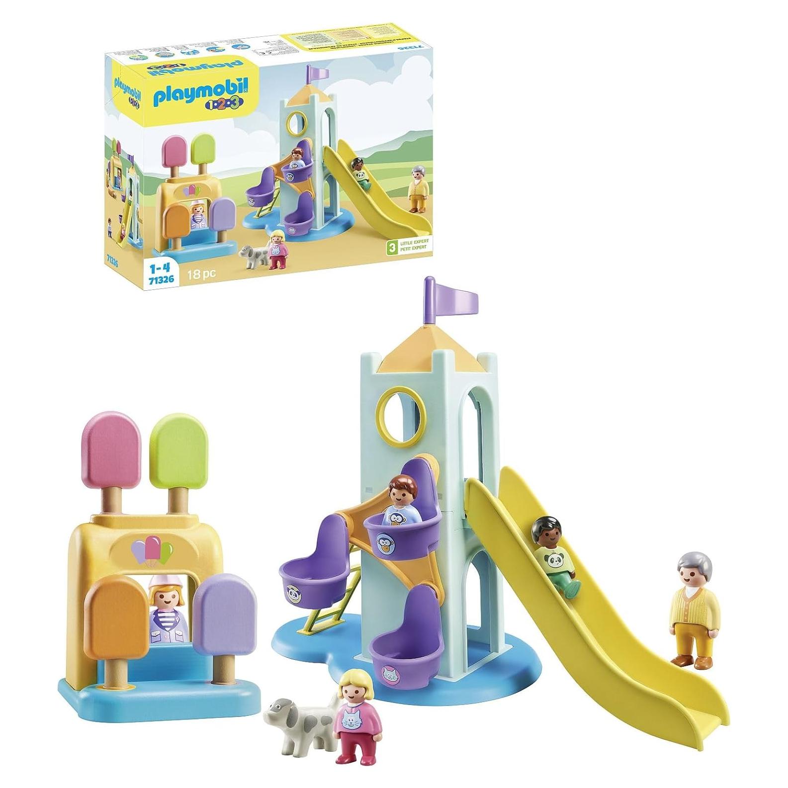 Torre de Aventura Playmobil 1.2.3 con Puesto de Helados