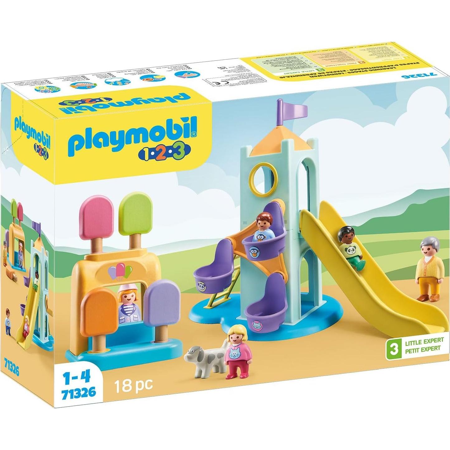 Torre de Aventura Playmobil 1.2.3 con Puesto de Helados