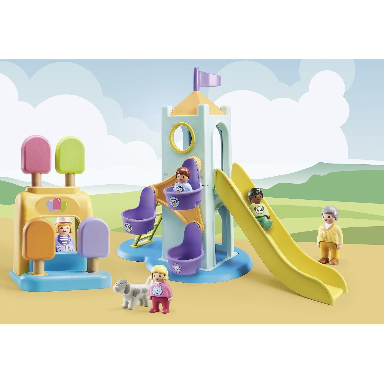 Torre de Aventura Playmobil 1.2.3 con Puesto de Helados