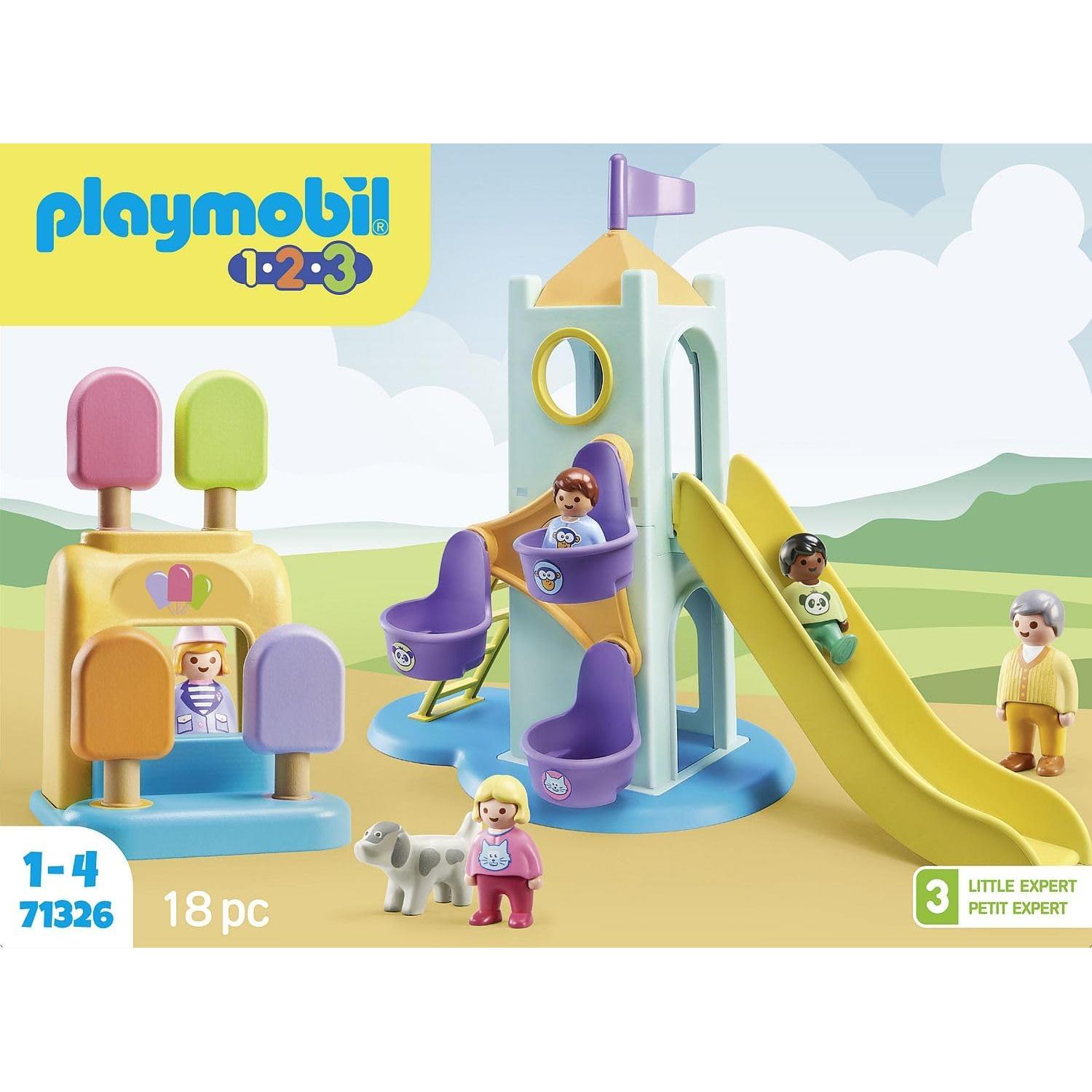 Torre de Aventura Playmobil 1.2.3 con Puesto de Helados