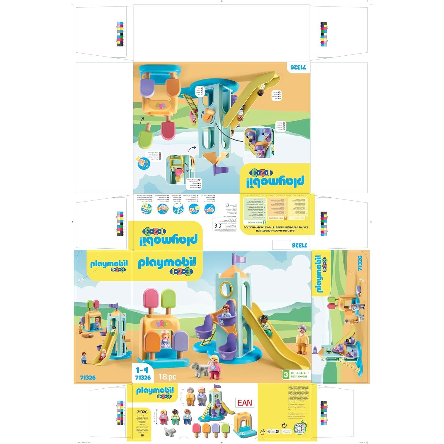 Torre de Aventura Playmobil 1.2.3 con Puesto de Helados