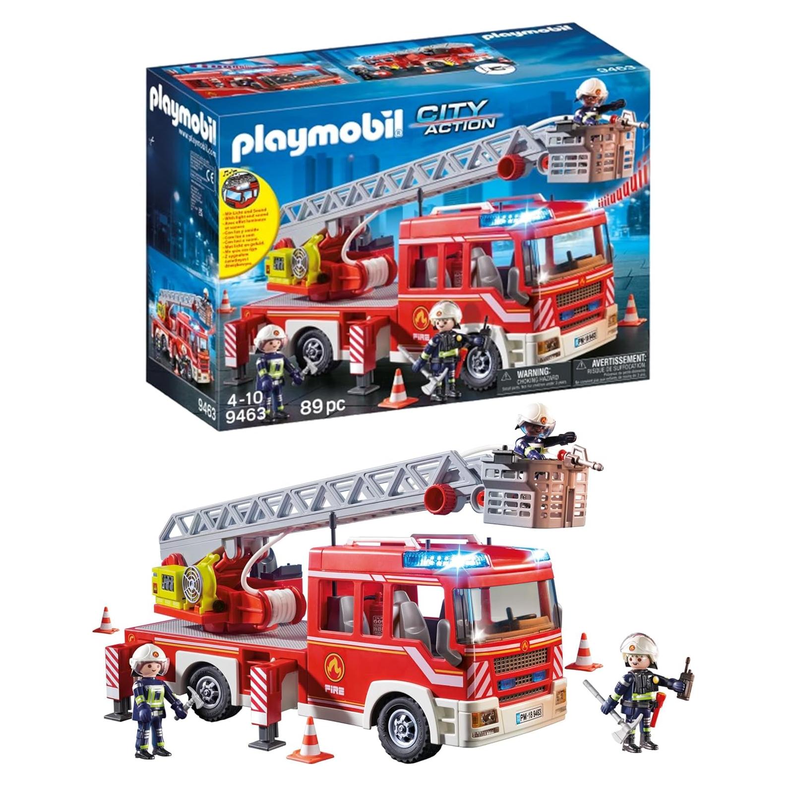 Unidad de Escalera de Bomberos Playmobil 9463 con Luces