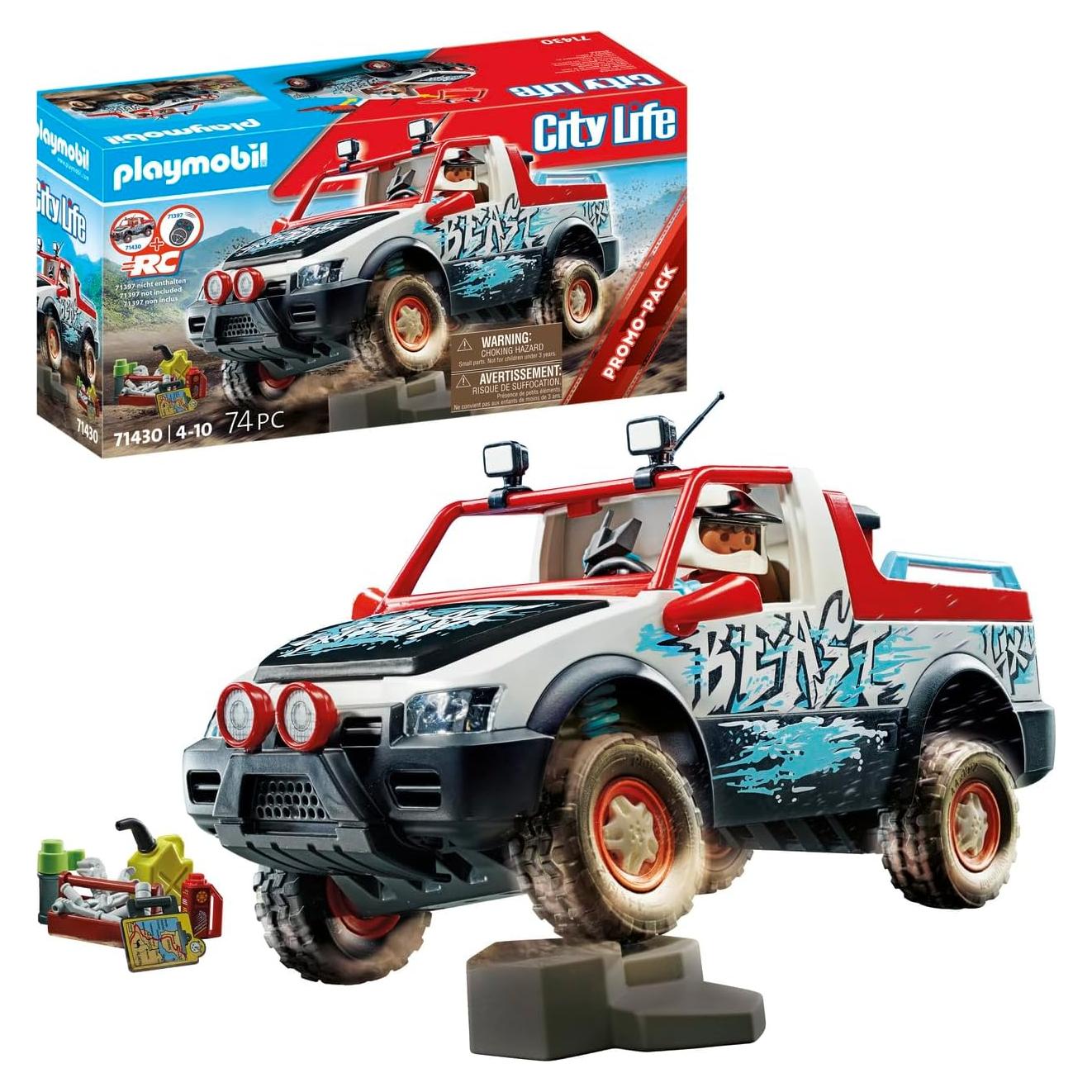 Juego de Coche de Rally Playmobil 74 Piezas con Figura
