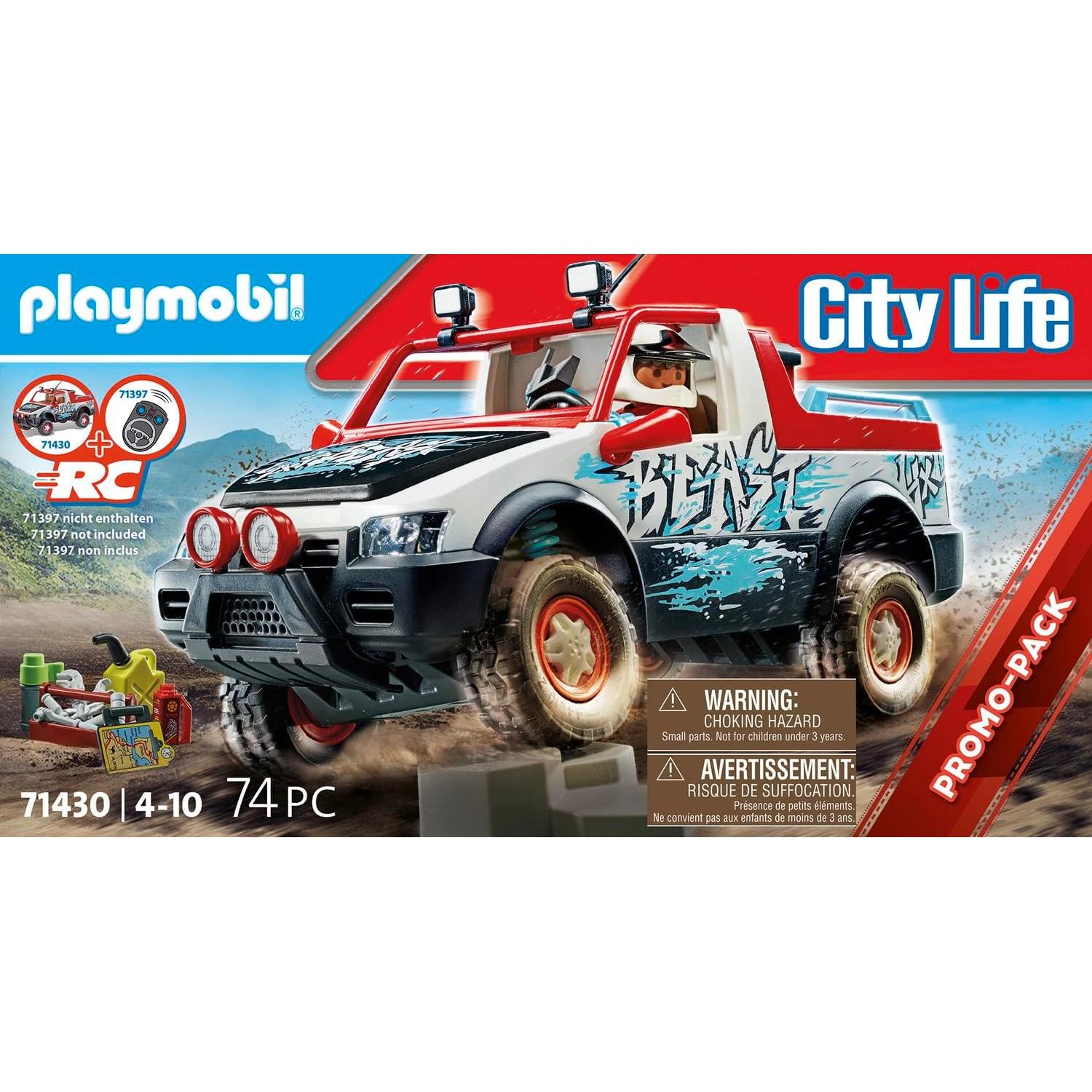 Juego de Coche de Rally Playmobil 74 Piezas con Figura