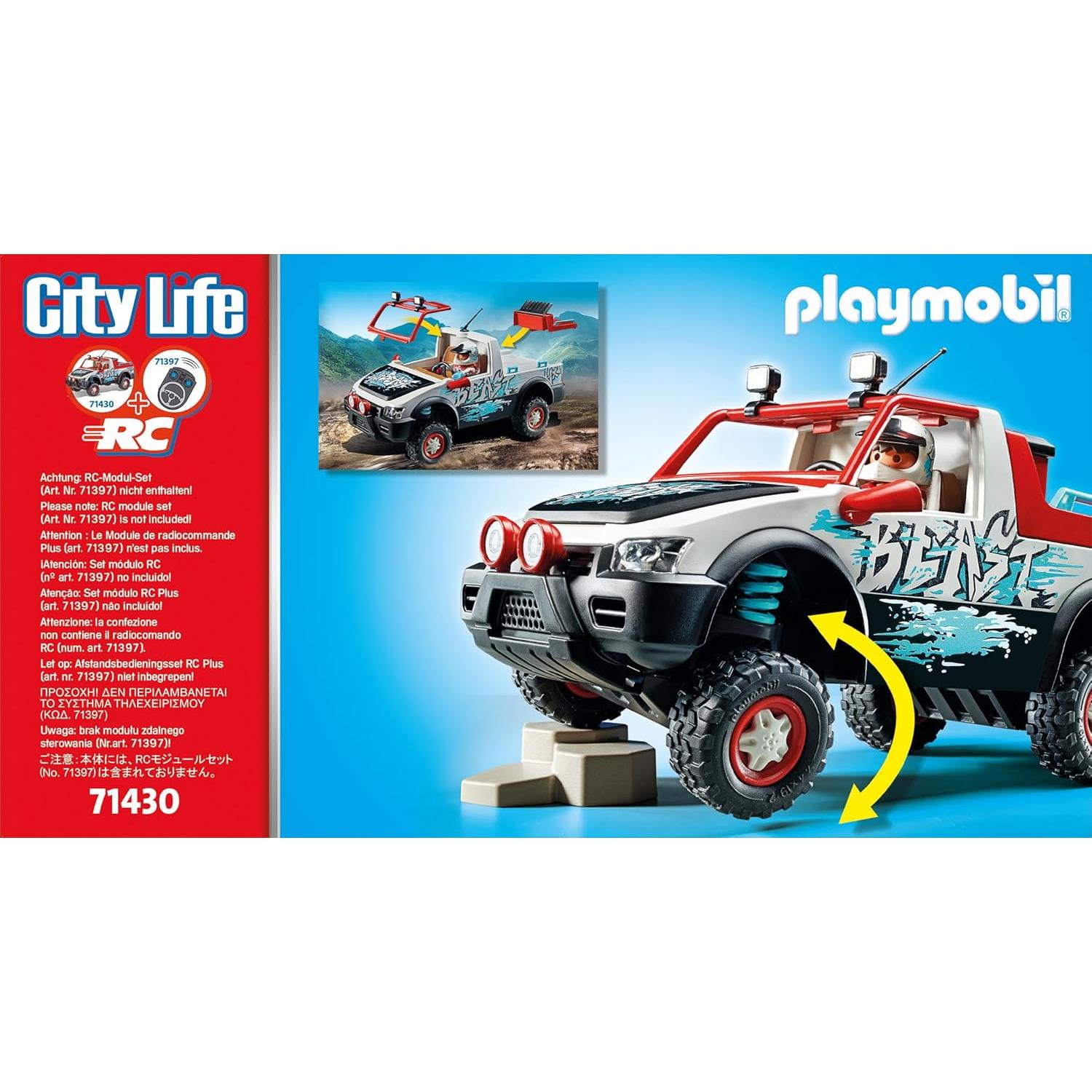 Juego de Coche de Rally Playmobil 74 Piezas con Figura
