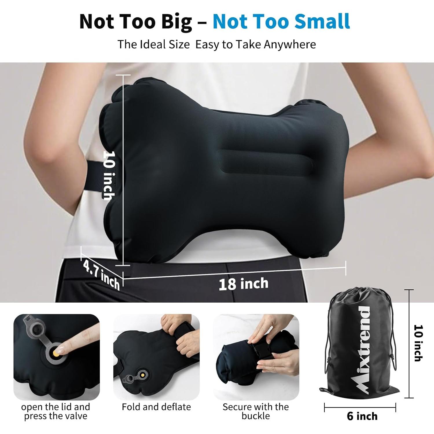 Almohada Lumbar Inflable Mixtrend HT-106 Espuma Viscoelástica