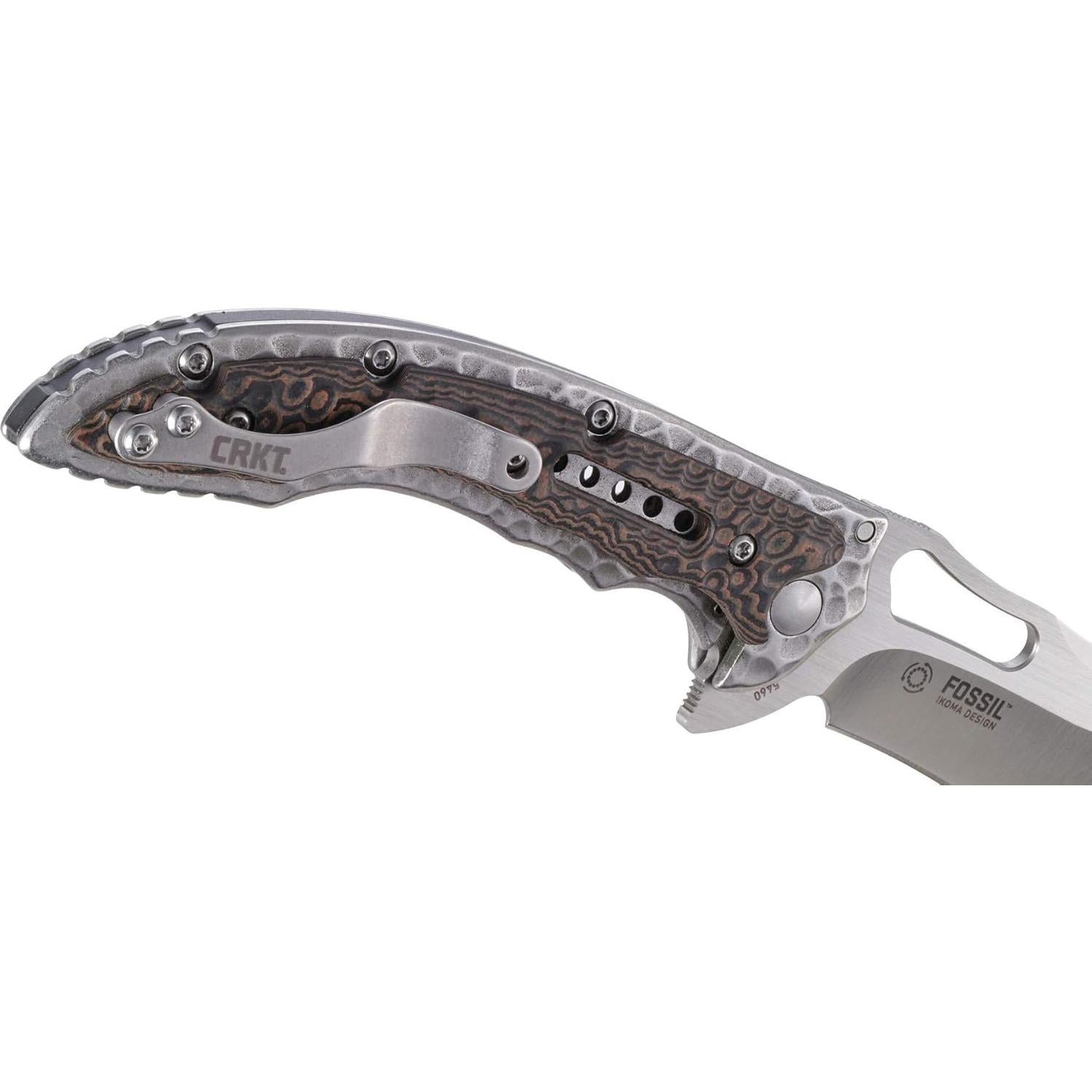 Cuchillo Plegable CRKT Fossil 5460 Acero Inoxidable Marrón