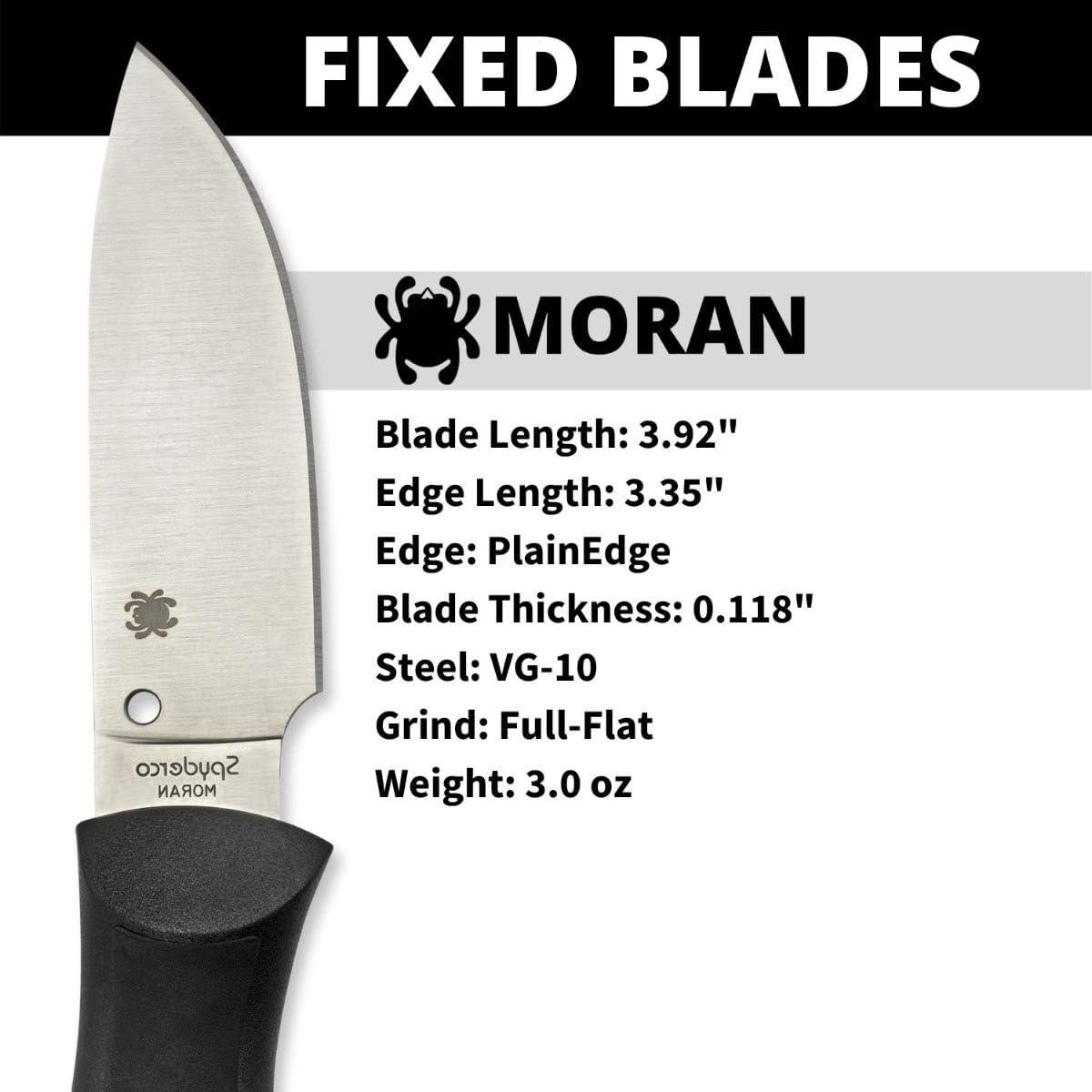 Cuchillo de Hoja Fija Spyderco Moran FB02P 10.16 cm Acero VG-10