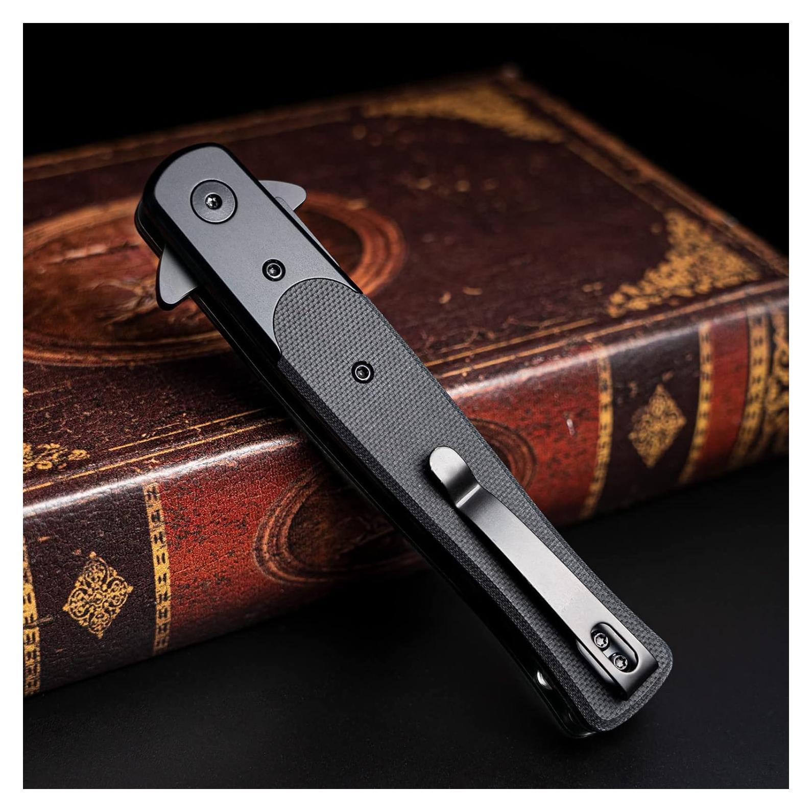 Cuchillo de Bolsillo NedFoss D2 Plegable 9.9 cm Negro EDC