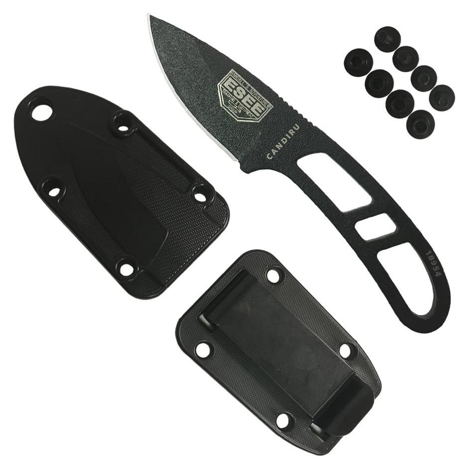 Cuchillo Táctico ESEE Candiru 13cm Acero Carbono con Funda