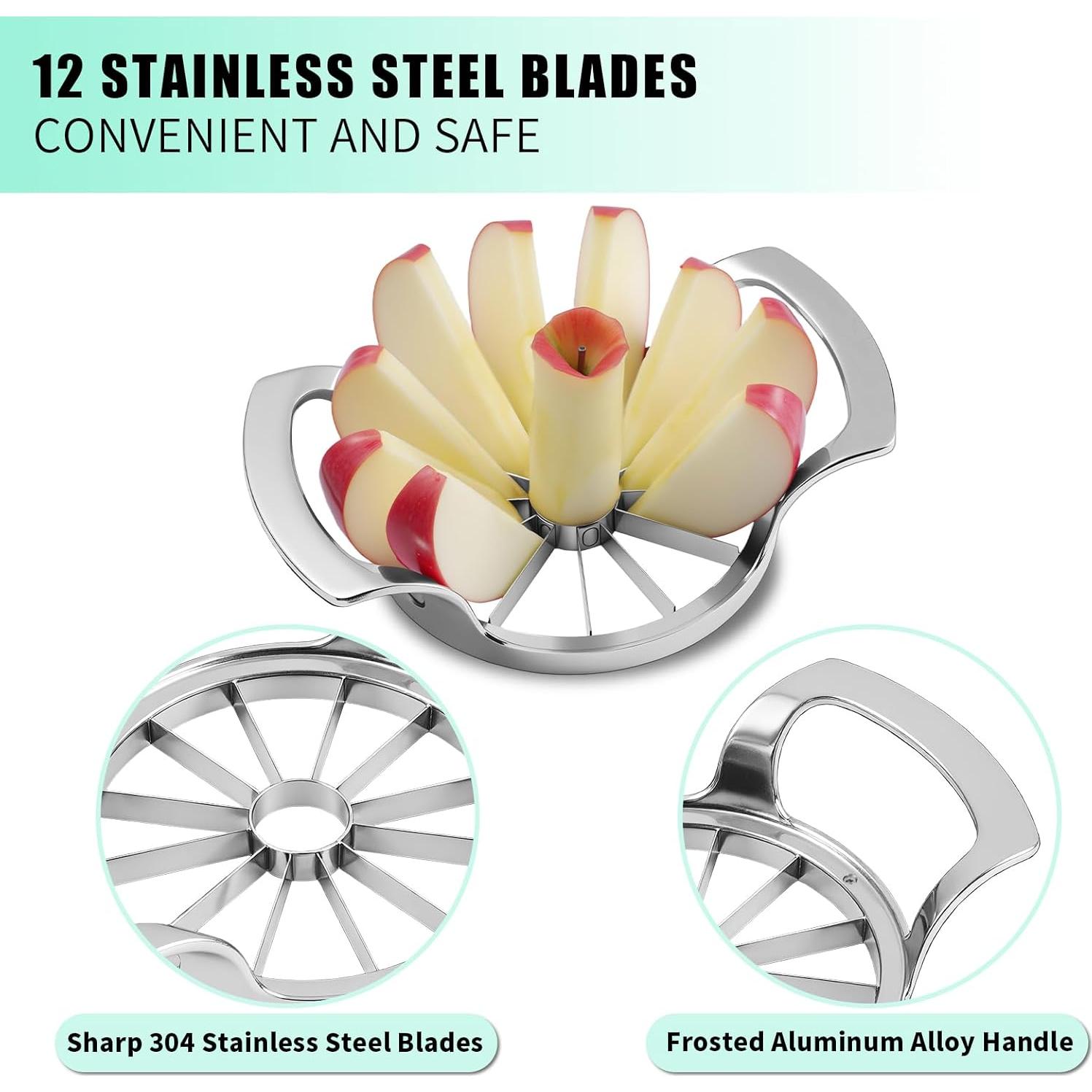 Cortador de Manzanas LIIGEMI con 12 Cuchillas de Acero Inoxidable