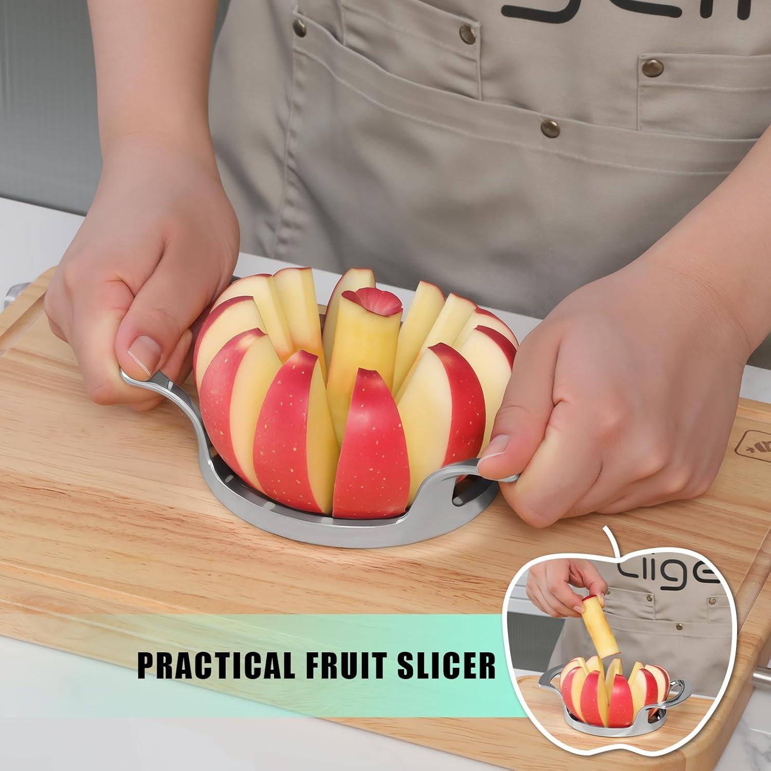 Cortador de Manzanas LIIGEMI con 12 Cuchillas de Acero Inoxidable