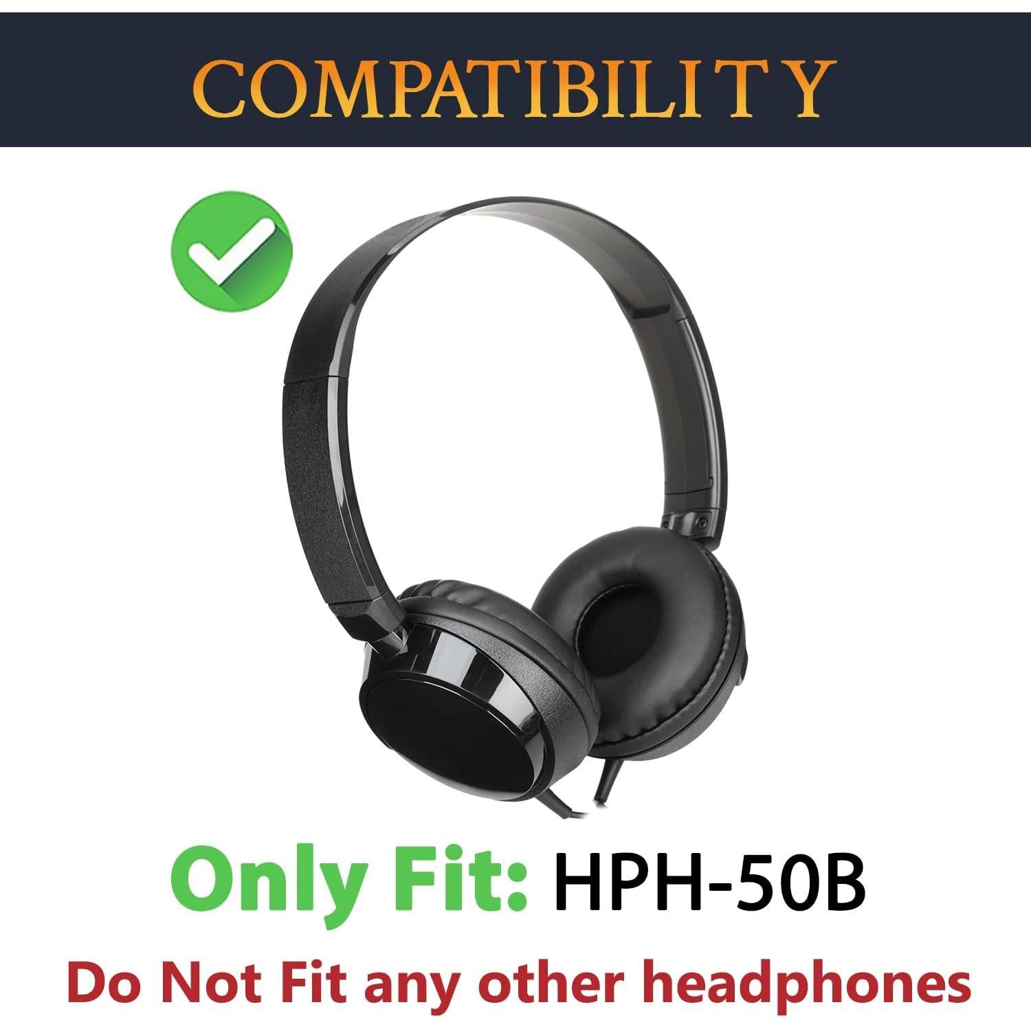 Almohadillas de Reemplazo SOULWIT para Auriculares Yamaha HPH-50B - Negro