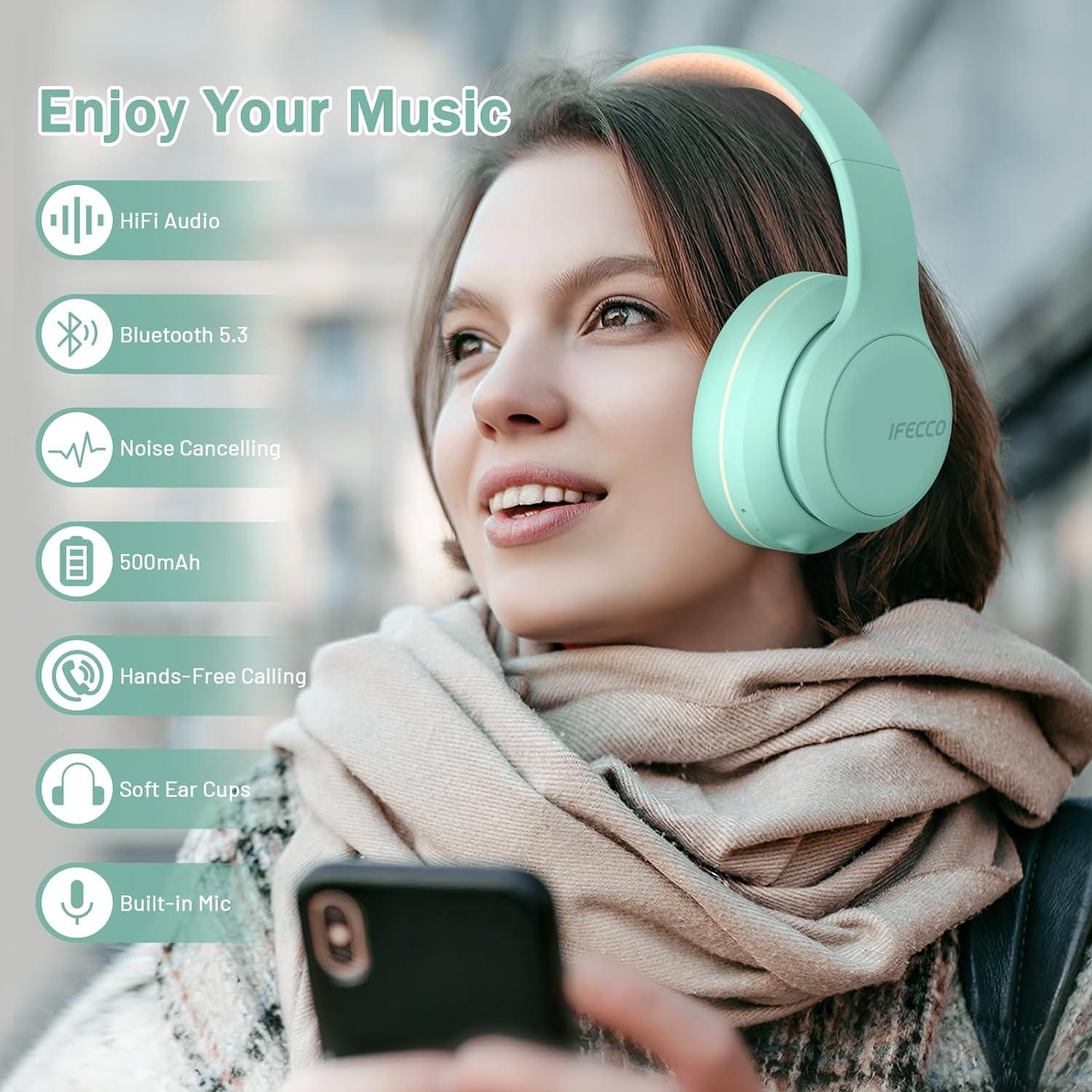 Auriculares Inalámbricos IFECCO S5 Bluetooth 5.3 con Cancelación de Ruido