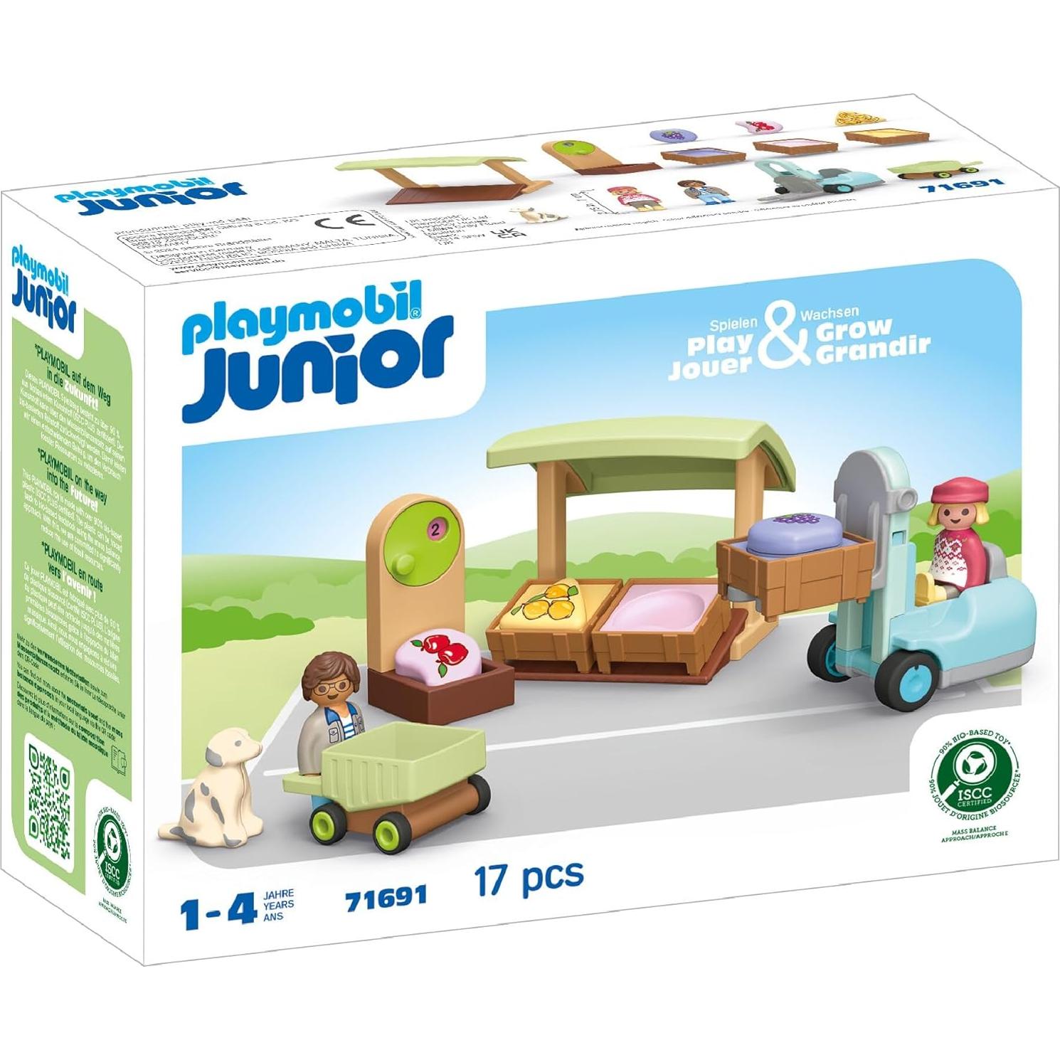 Playmobil Junior Puesto de Mercado Orgánico 17 Piezas