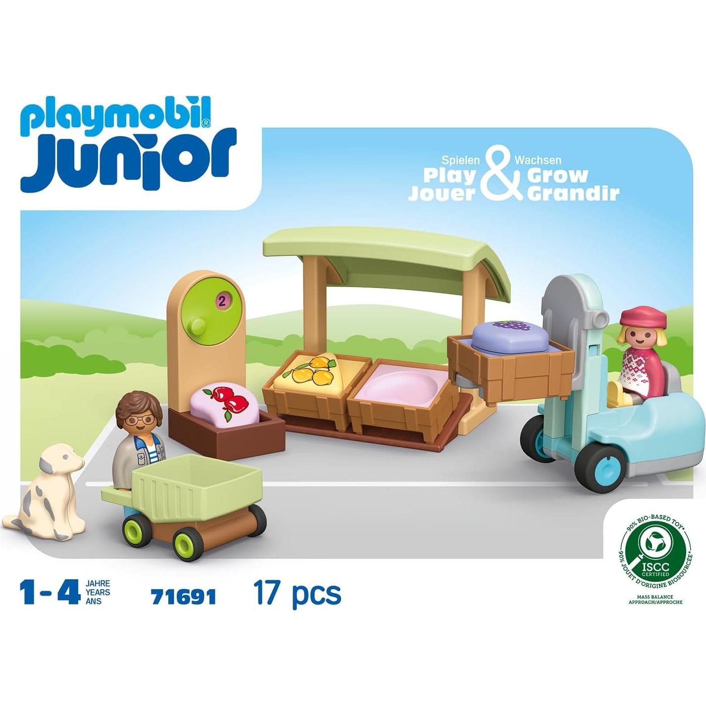 Playmobil Junior Puesto de Mercado Orgánico 17 Piezas