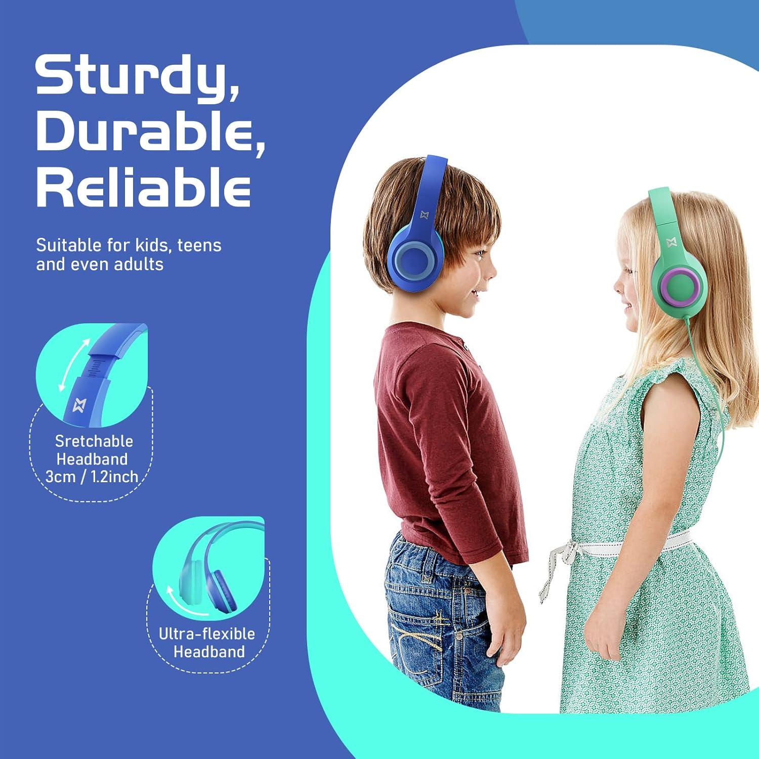 Auriculares para Niños Mevoix AB096-L con Micrófono 94dB Azul