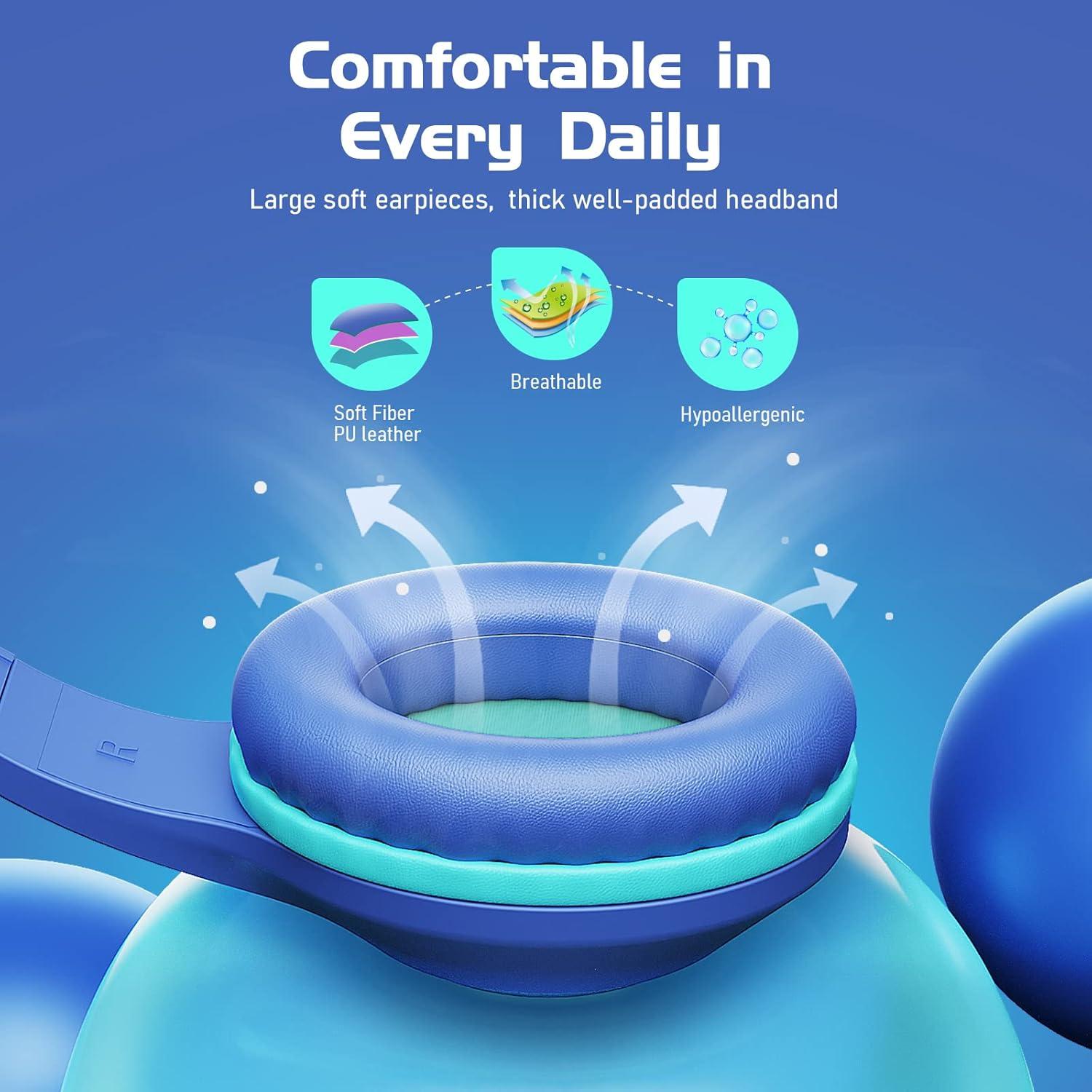 Auriculares para Niños Mevoix AB096-L con Micrófono 94dB Azul