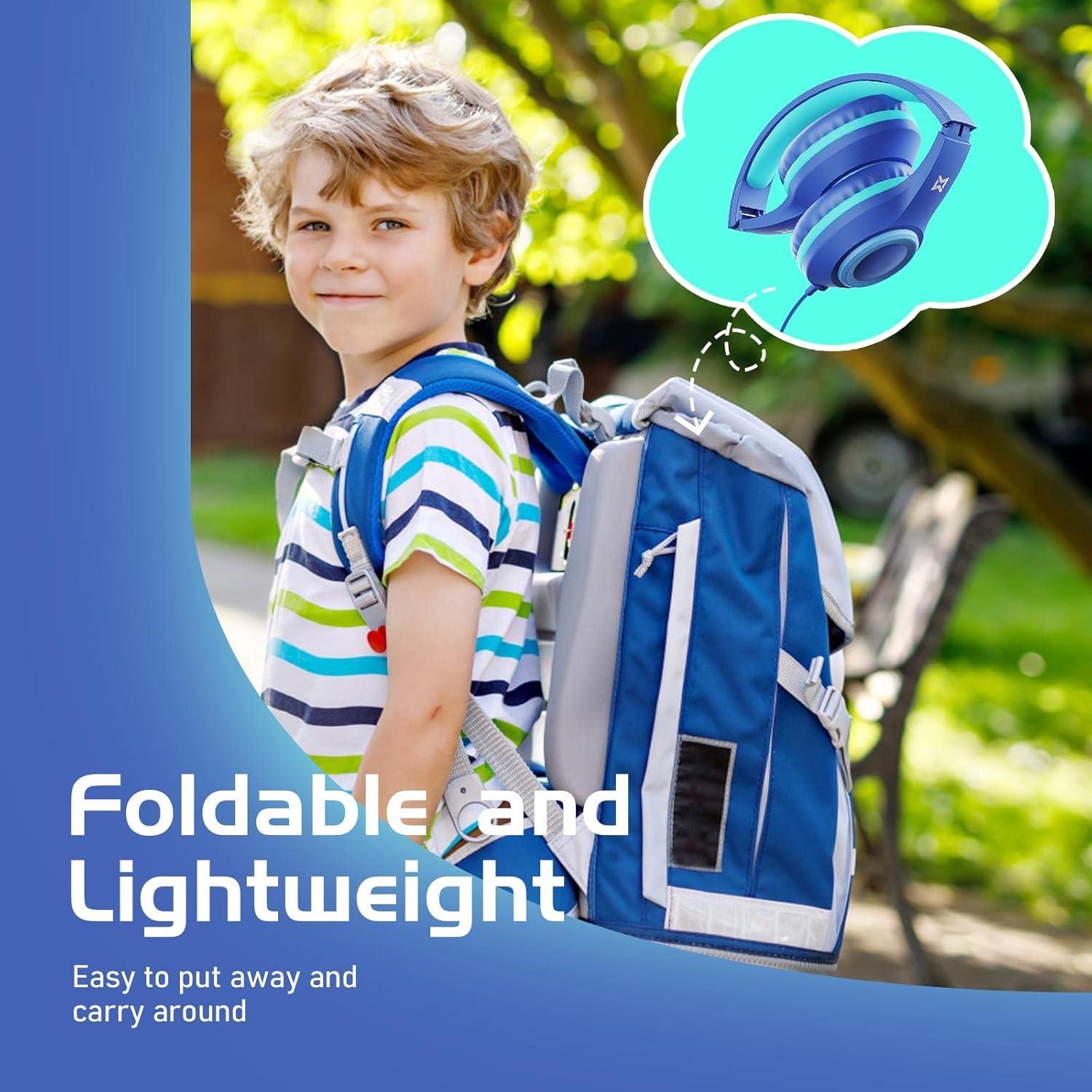 Auriculares para Niños Mevoix AB096-L con Micrófono 94dB Azul