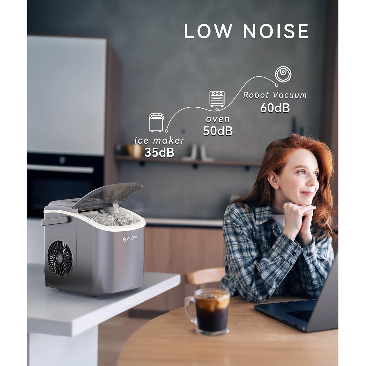 Máquina de Hielo Portátil ecozy IM-BS260C 9 Cubos en 6 Min