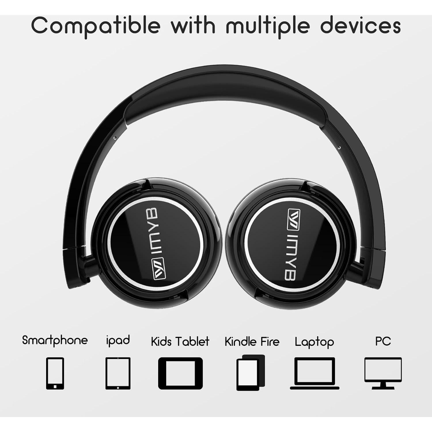 Auriculares IMYB para Niños V1 Plegables 40mm Negro