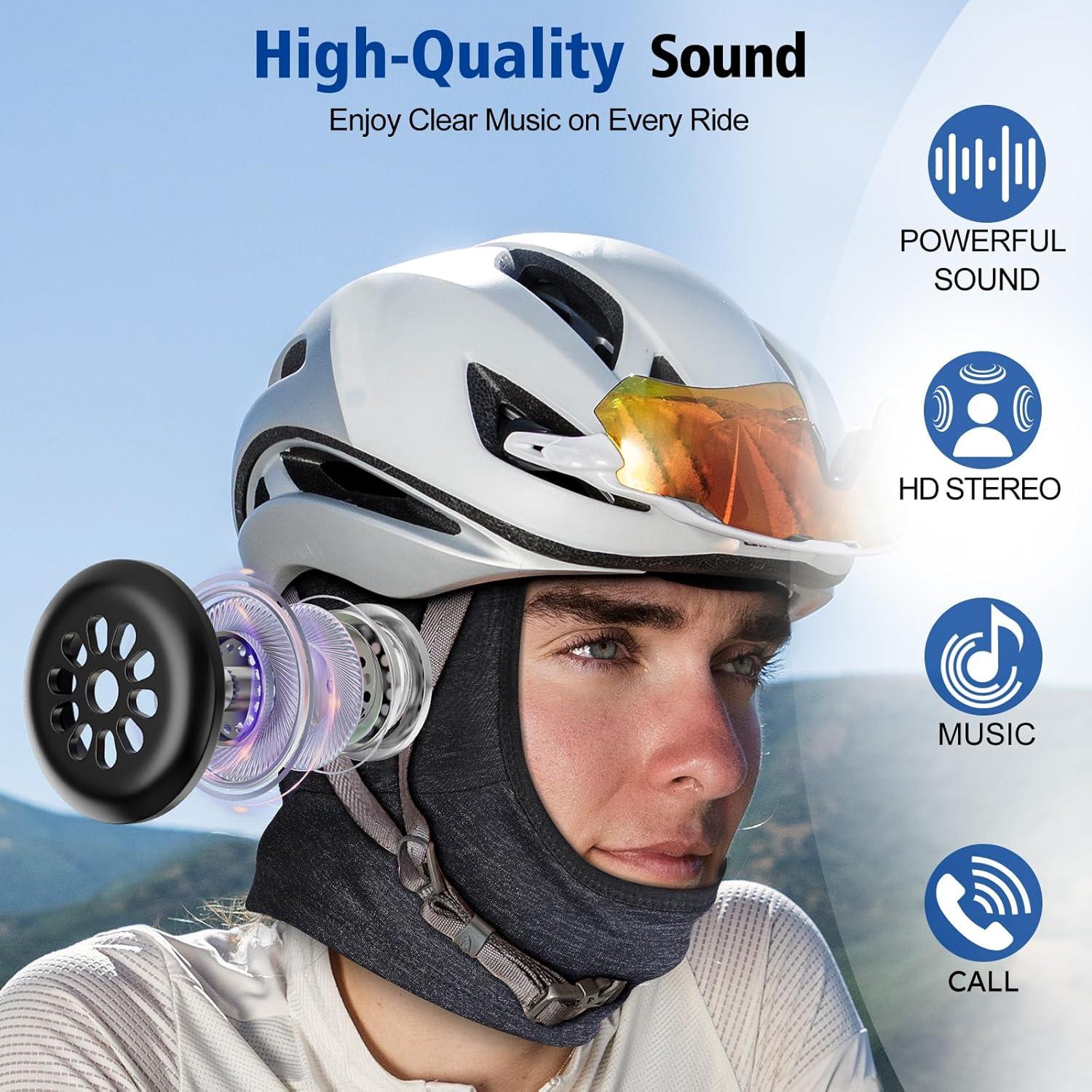 MUSICOZY Máscara Balaclava Térmica con Auriculares Bluetooth 5.4