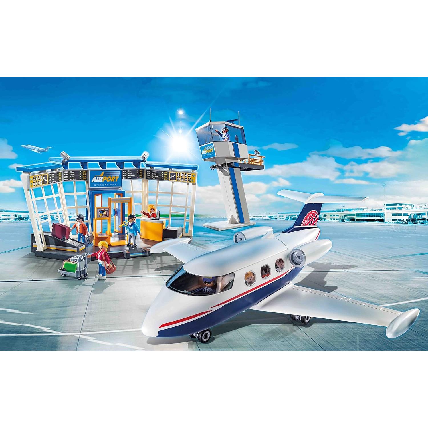 PLAYMOBIL Aeropuerto City Action 71153 con Avión 146 Piezas