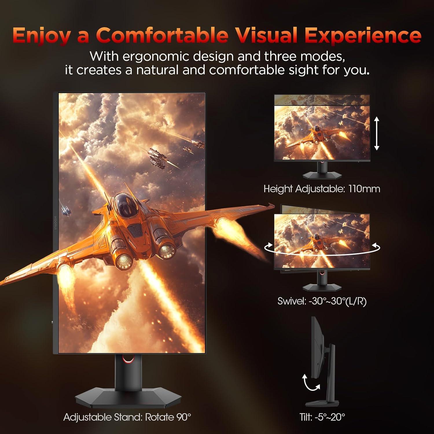 Monitor KOORUI 27" QHD 1ms 200Hz Mini-LED Ajustable