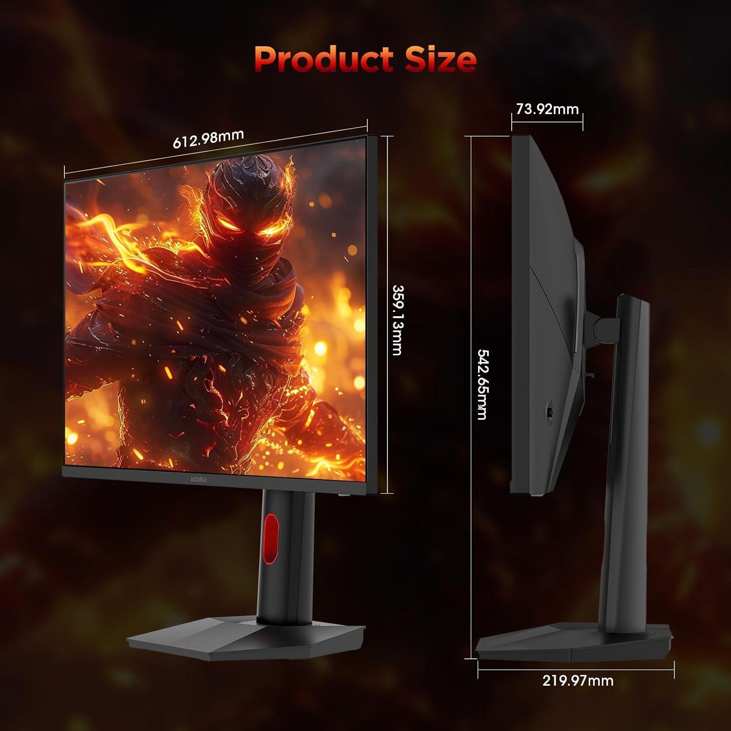 Monitor KOORUI 27" QHD 1ms 200Hz Mini-LED Ajustable