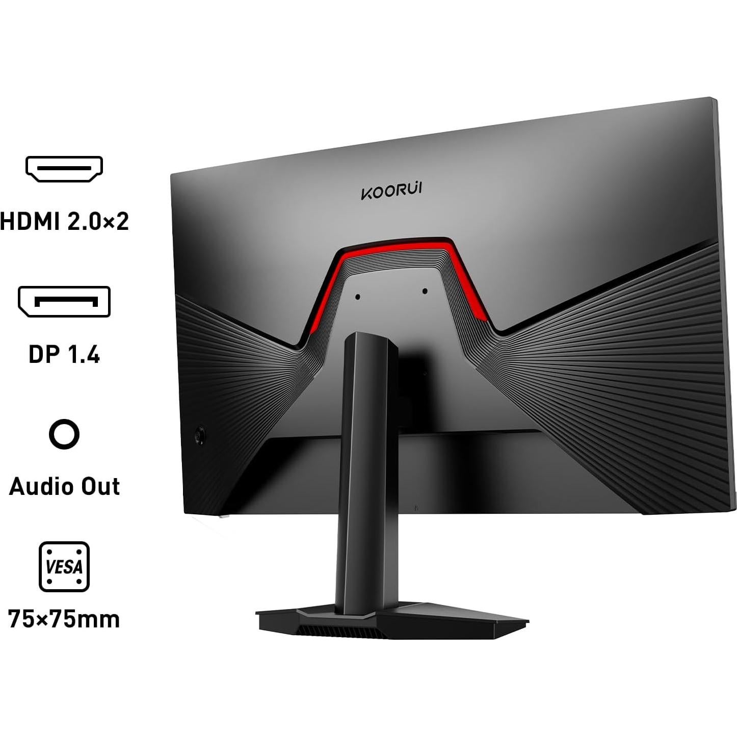 Monitor de Juegos KOORUI 27" QHD 200Hz 1ms IPS FreeSync