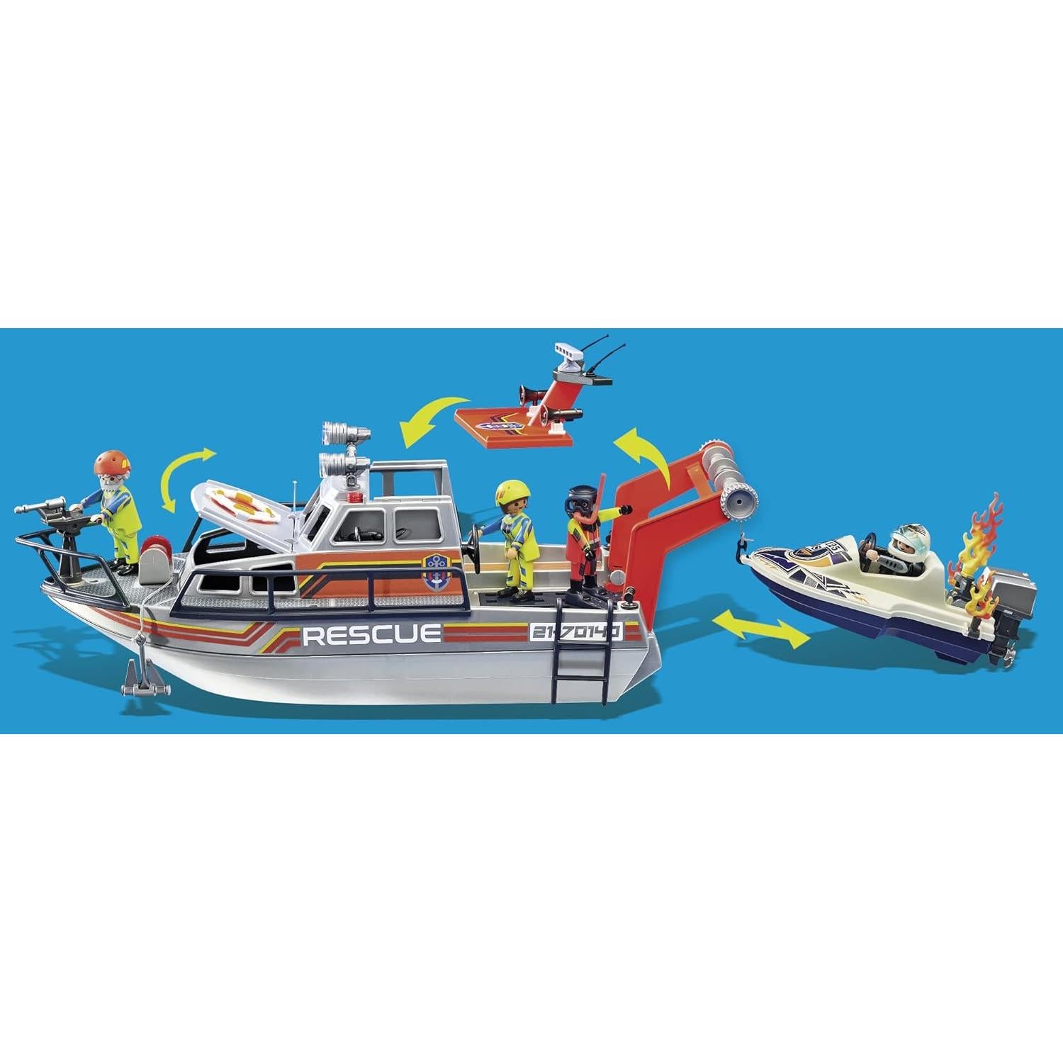 Set Rescate de Incendios Playmobil 70140 con Motonieve