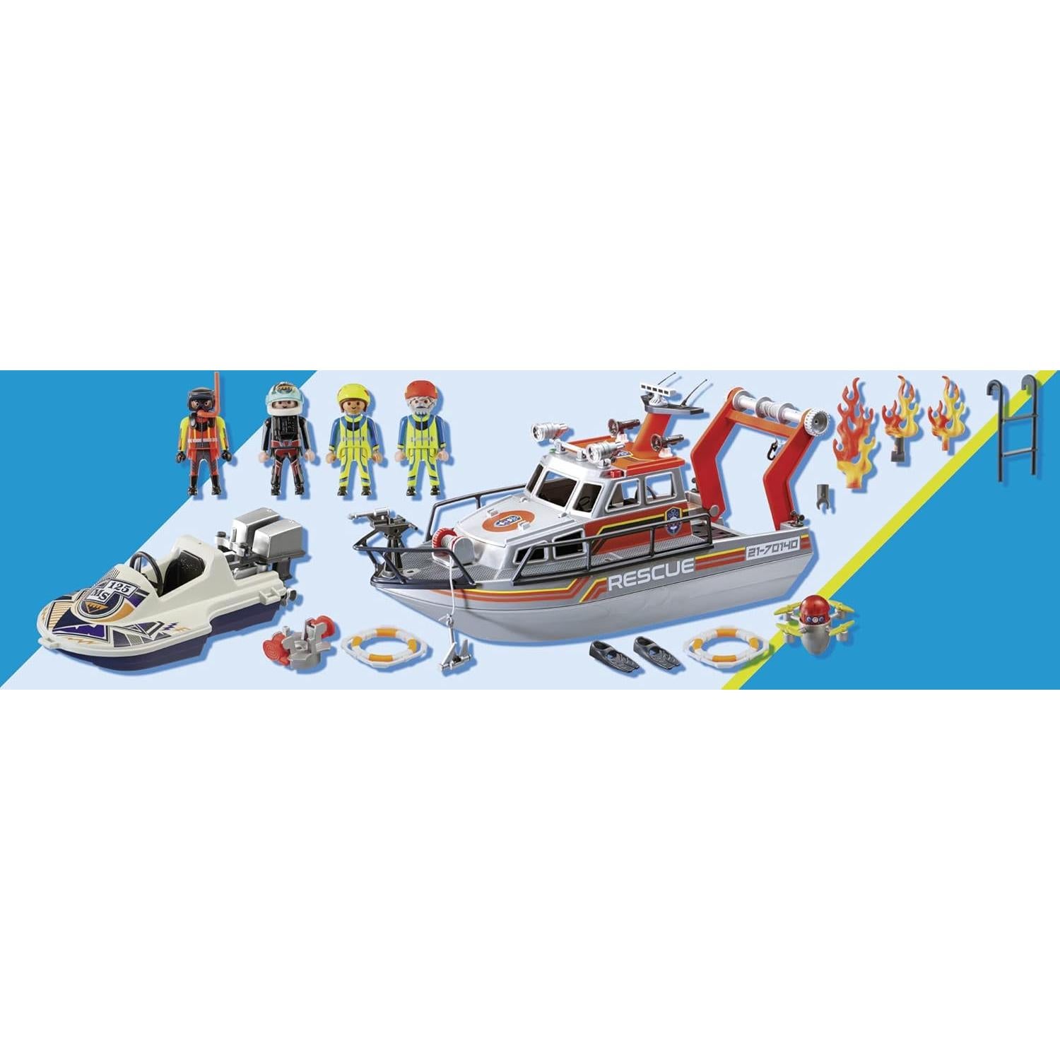 Set Rescate de Incendios Playmobil 70140 con Motonieve