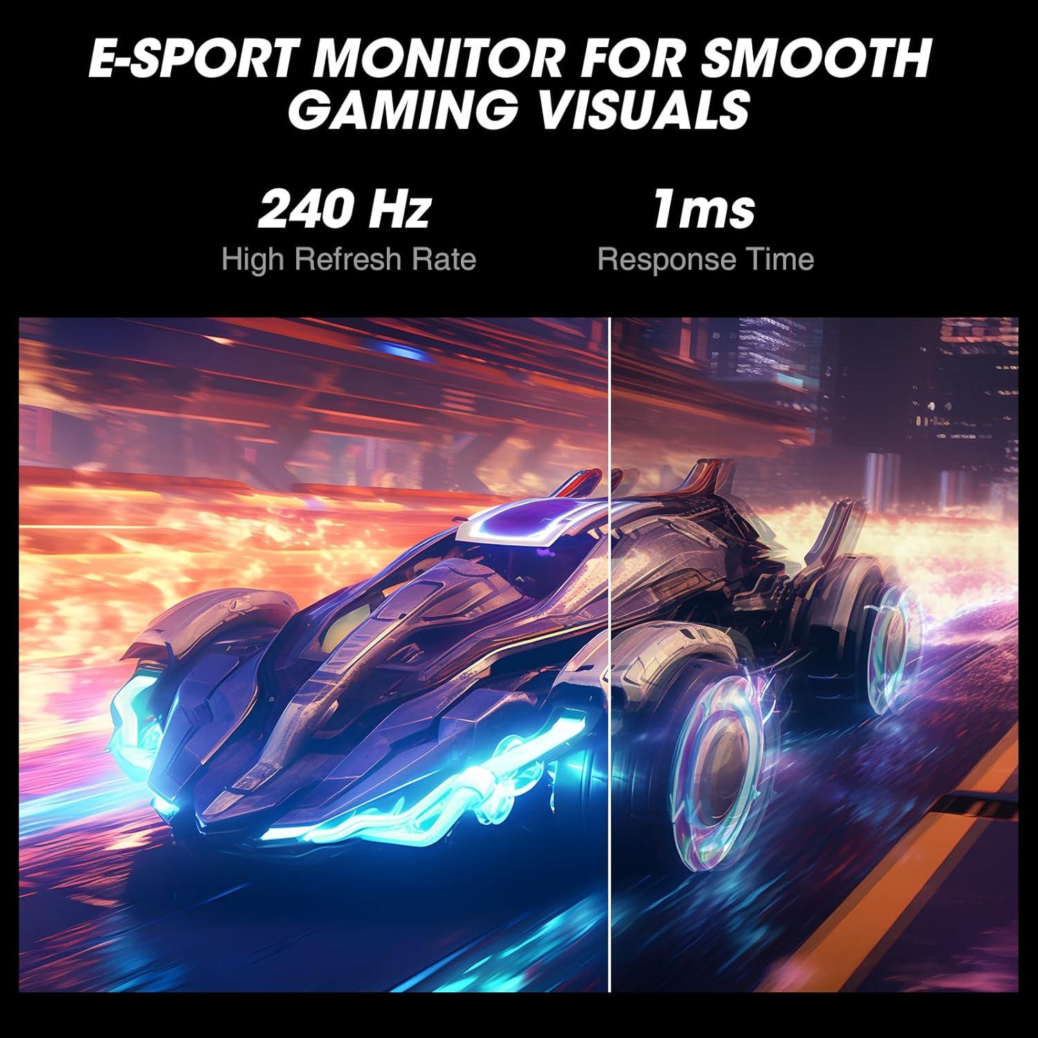 Monitor de Juegos KOORUI 27" FHD 240Hz 1ms Negro GN02