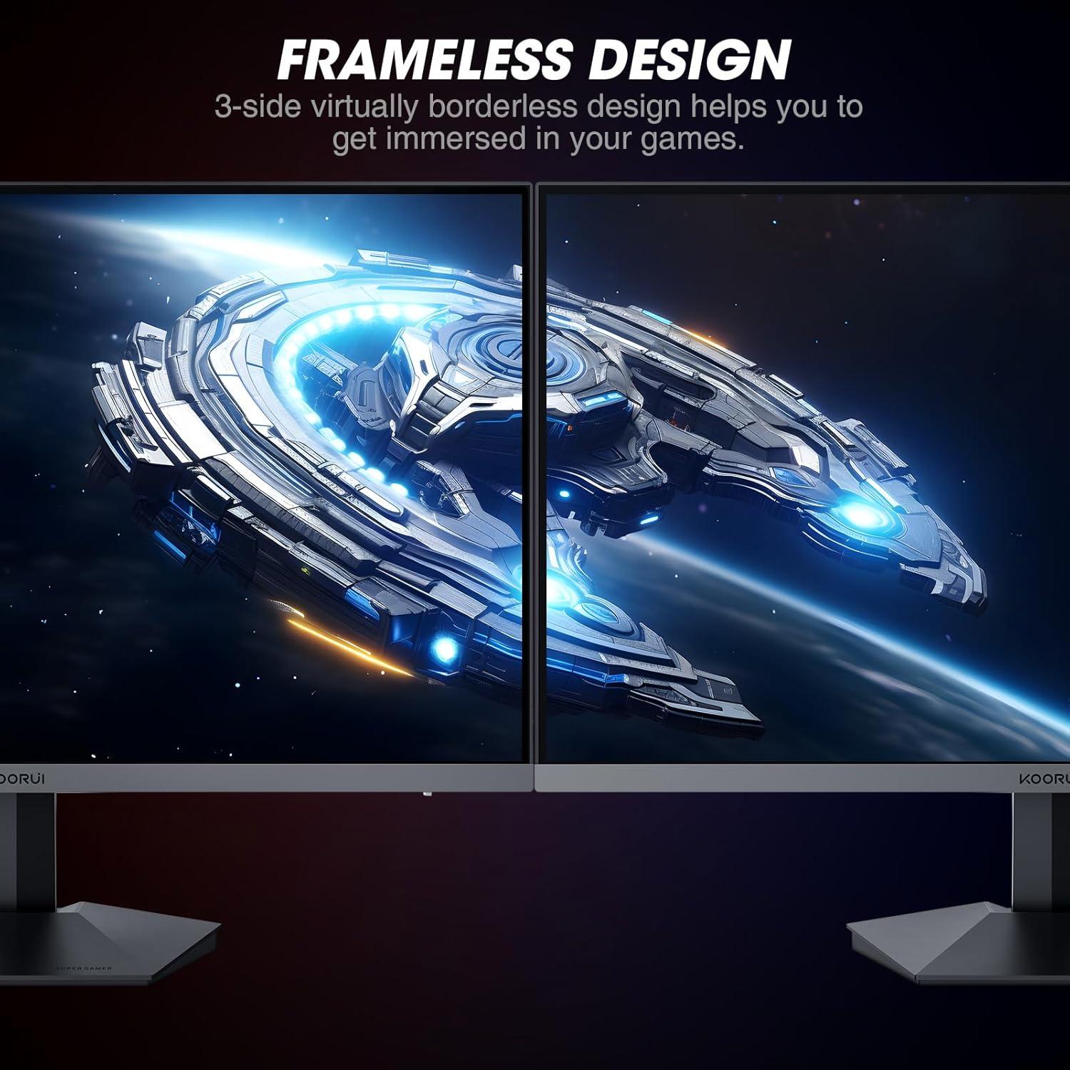 Monitor de Juegos KOORUI 27" FHD 240Hz 1ms Negro GN02