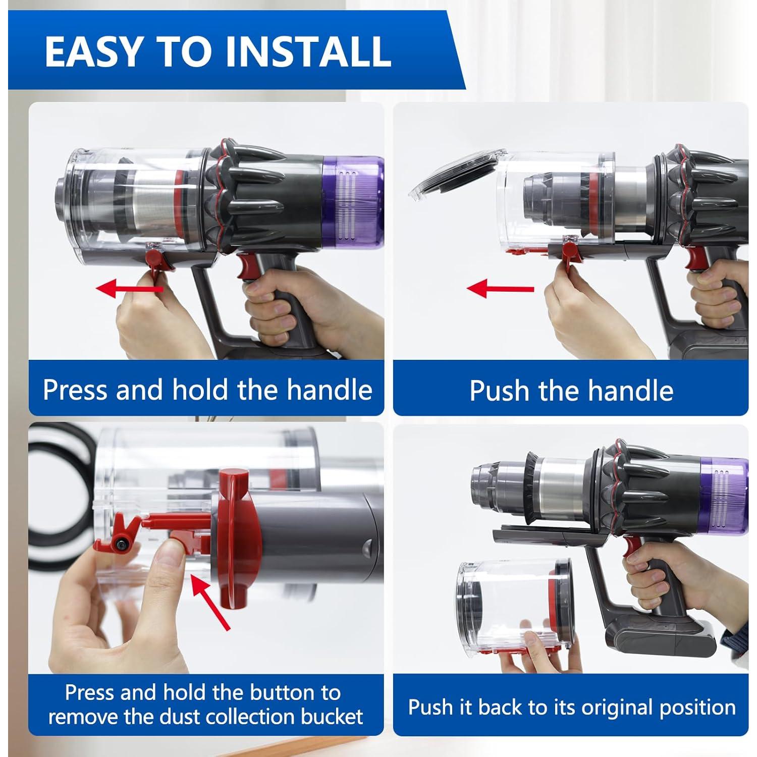 Cubo de Polvo Reemplazo Keluke para Aspiradoras Dyson V12 Slim