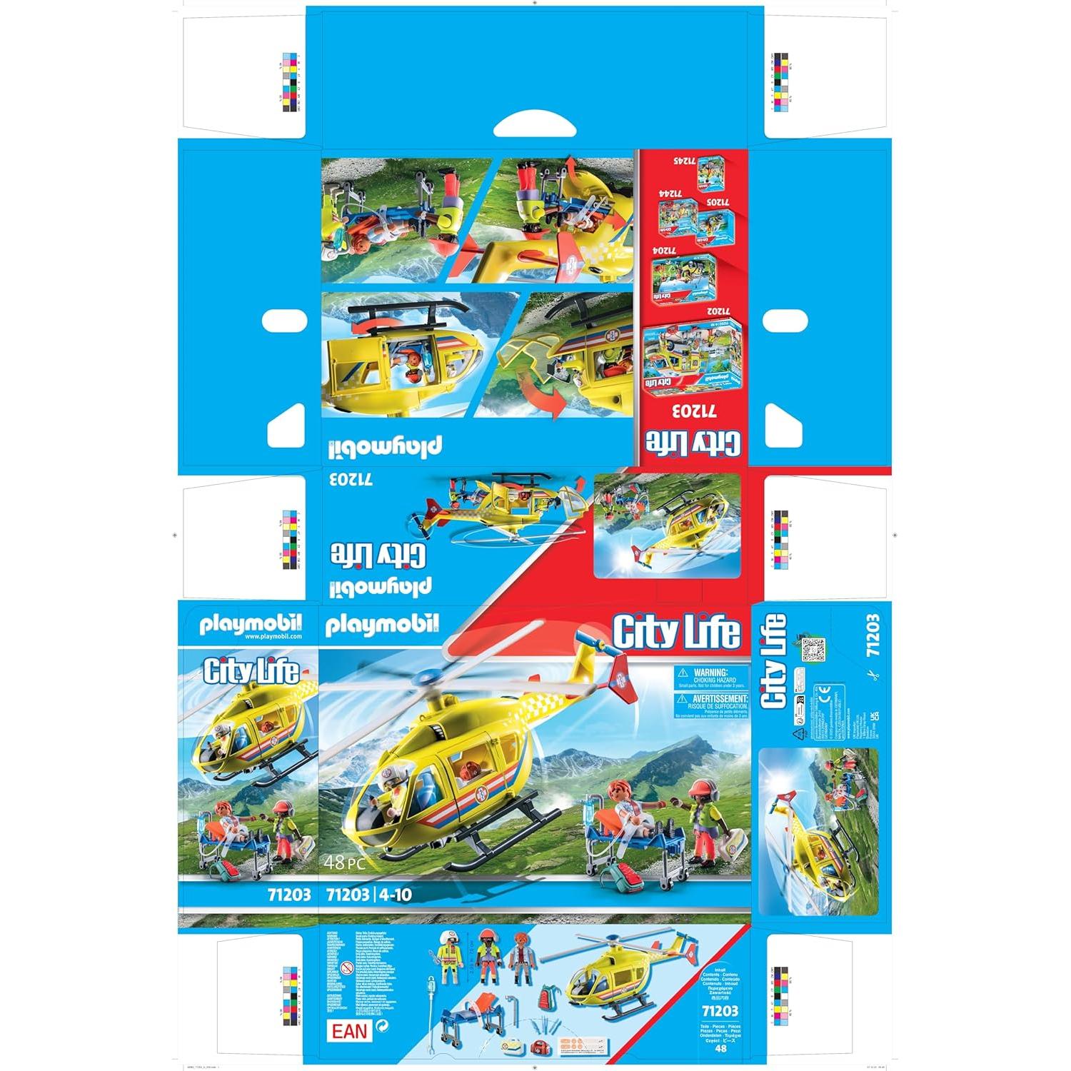 Helicóptero Médico Playmobil 71203 con Accesorios