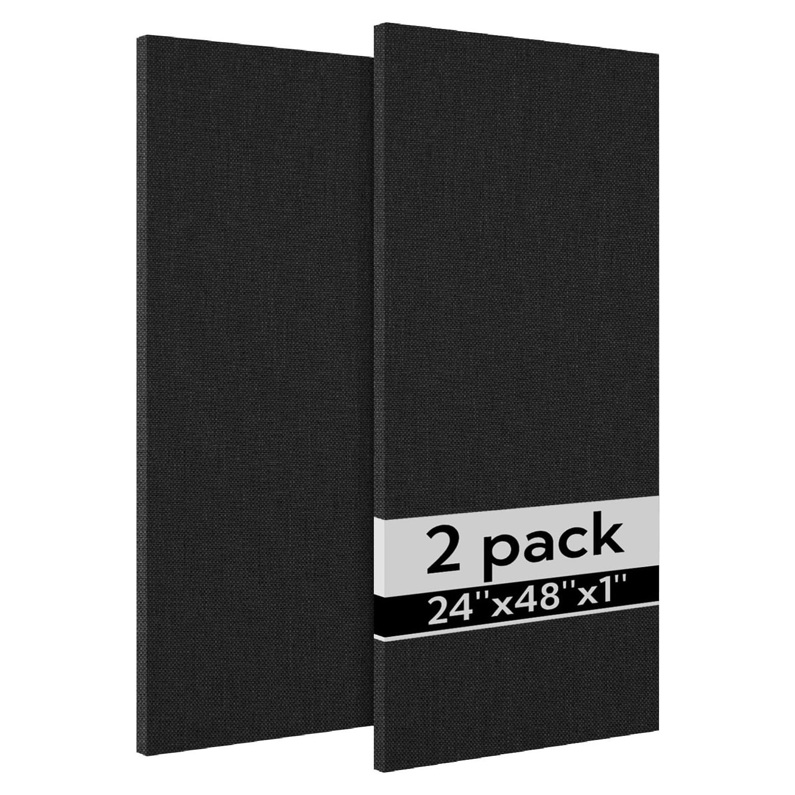 Paneles Acústicos Olanglab 2 Pack 61x122 cm Aislantes Sonido Negro
