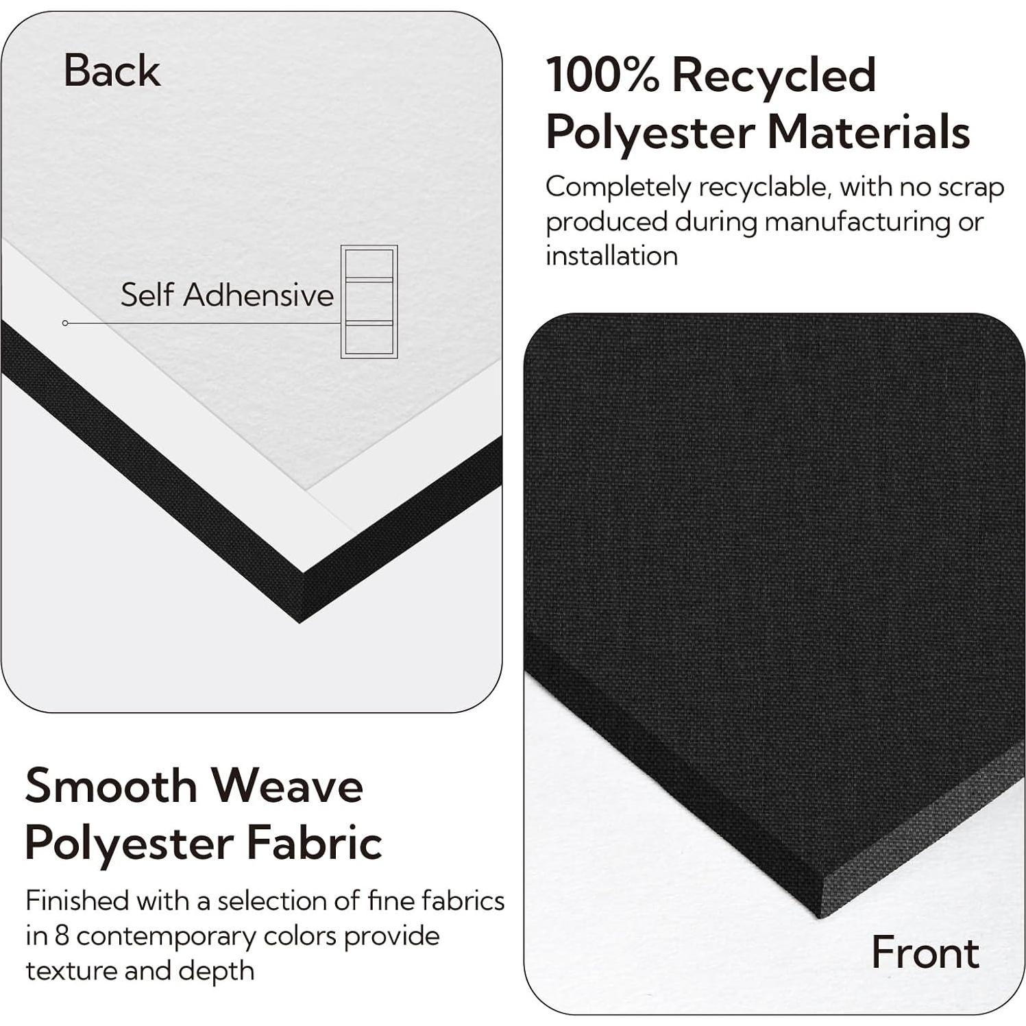 Paneles Acústicos Olanglab 2 Pack 61x122 cm Aislantes Sonido Negro