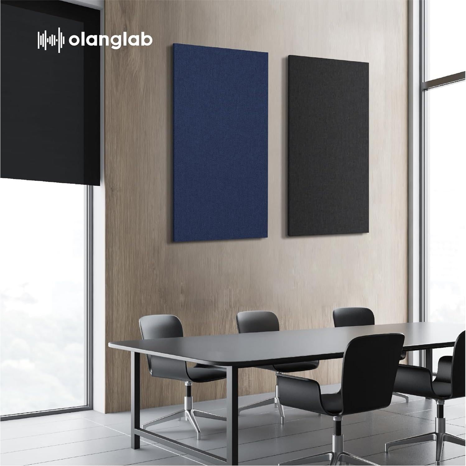 Paneles Acústicos Olanglab 2 Pack 61x122 cm Aislantes Sonido Negro
