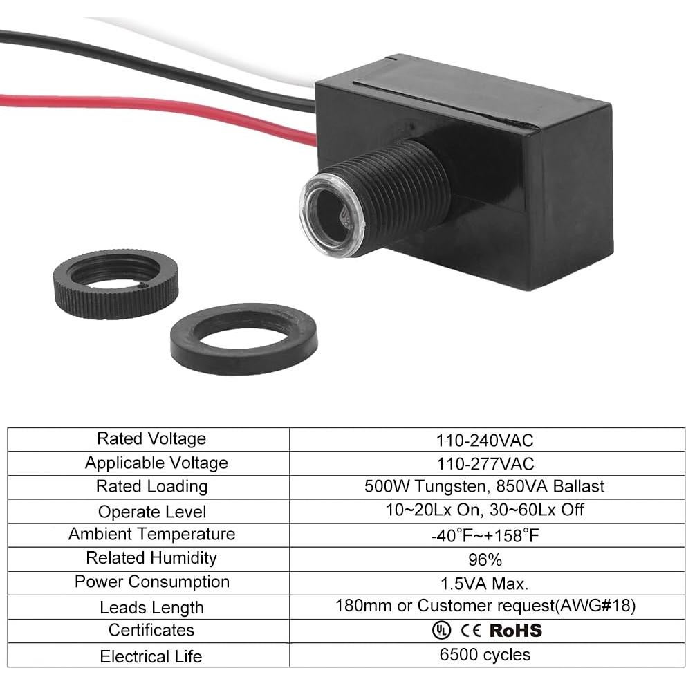Sensor de Luz Fotocélula LIPU LP-403C para Exterior 1000W