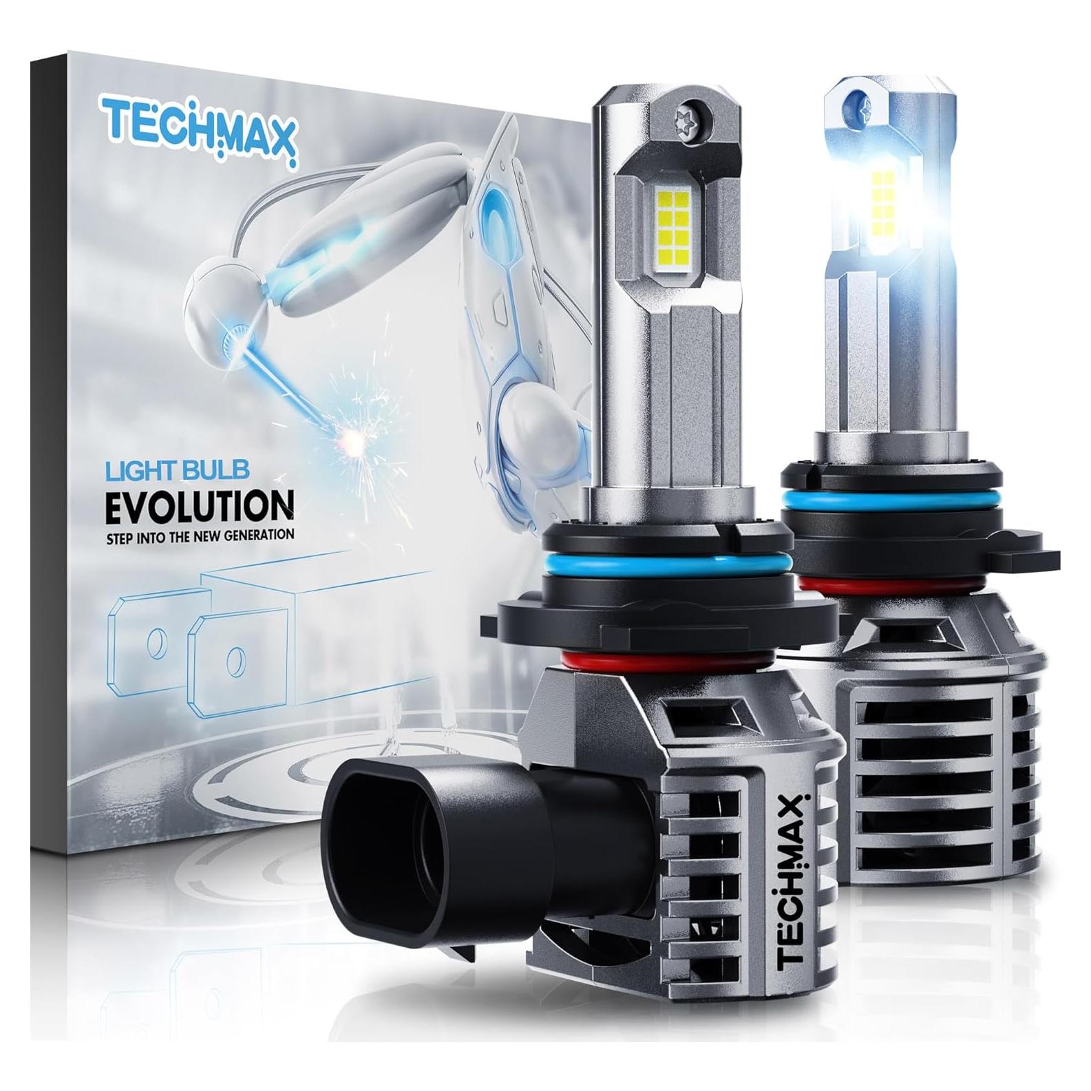 Bombillas de Luz de Niebla TECHMAX 9006 600% Brillantes 6500K