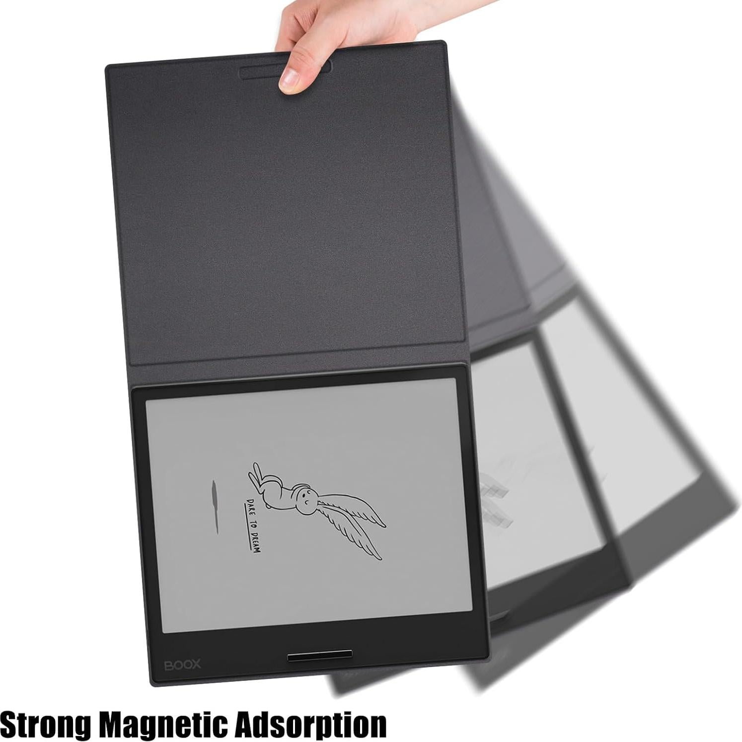 Funda Magnética Onyx Boox Go 7 Color - Cuero Ultra Delgado Gris