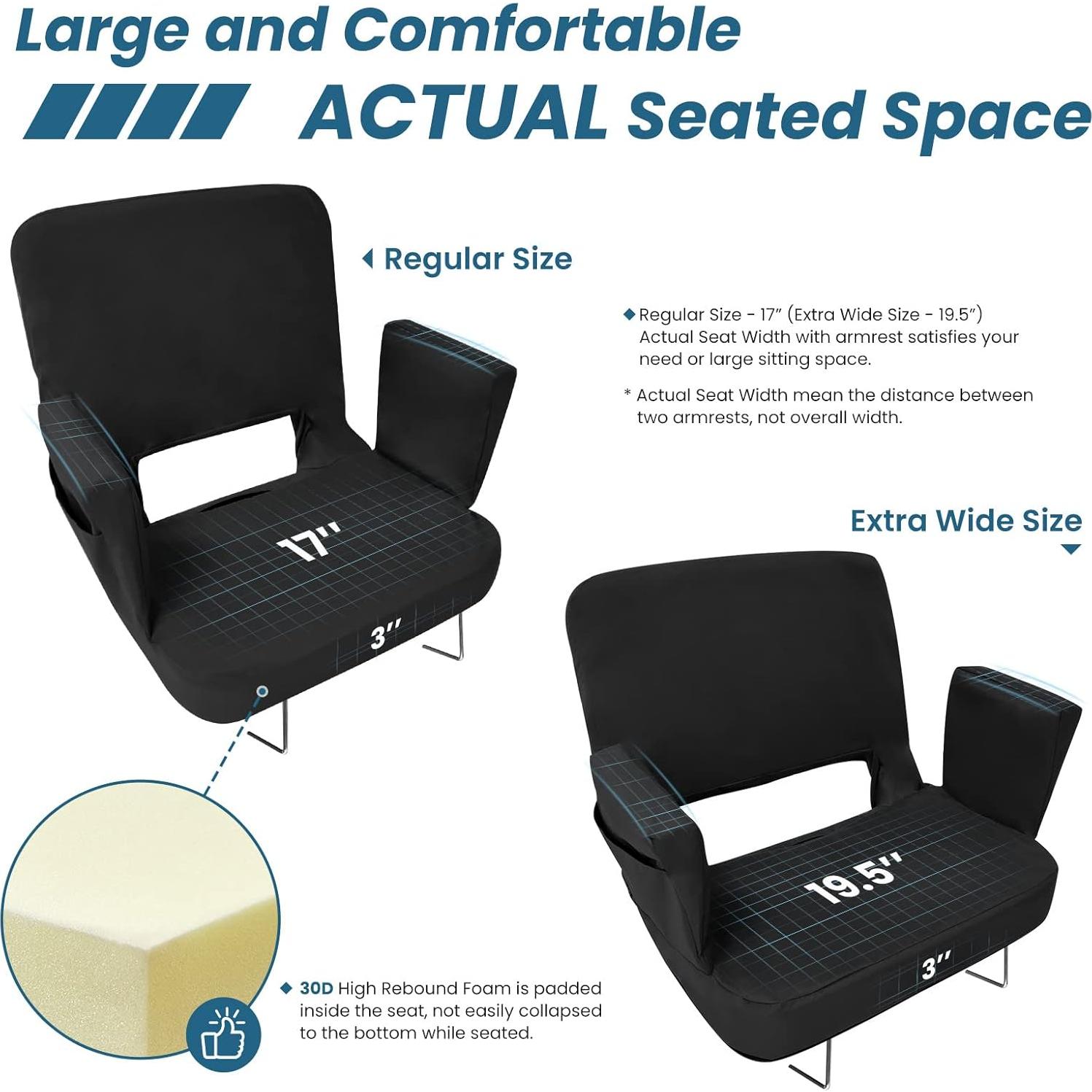 Asiento de Estadio TOPSKY XY-CR-693 con Respaldo Alto y 3 Inclinaciones