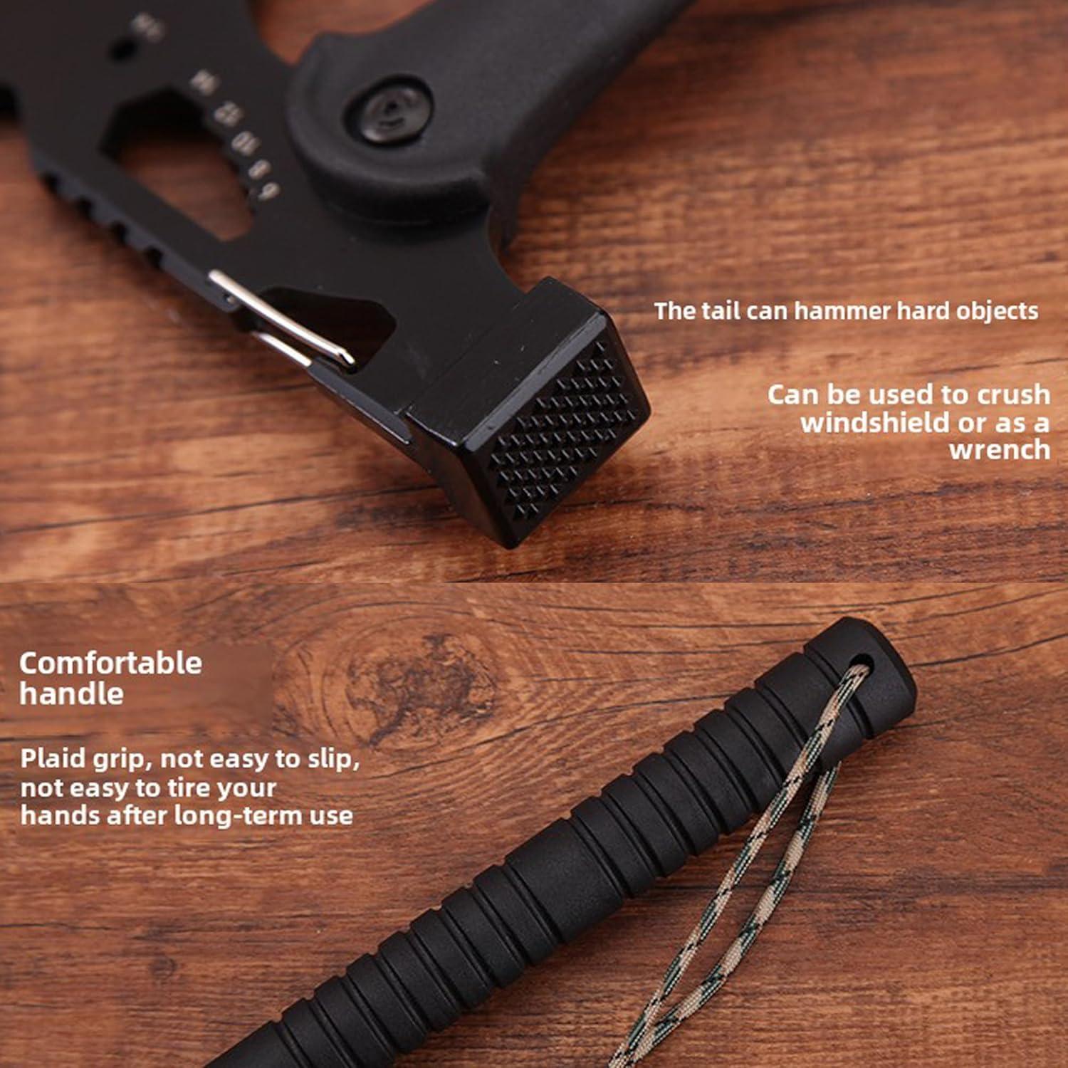 Hacha de Camping Skuaoy Táctica con Martillo 38.4x16.5 cm