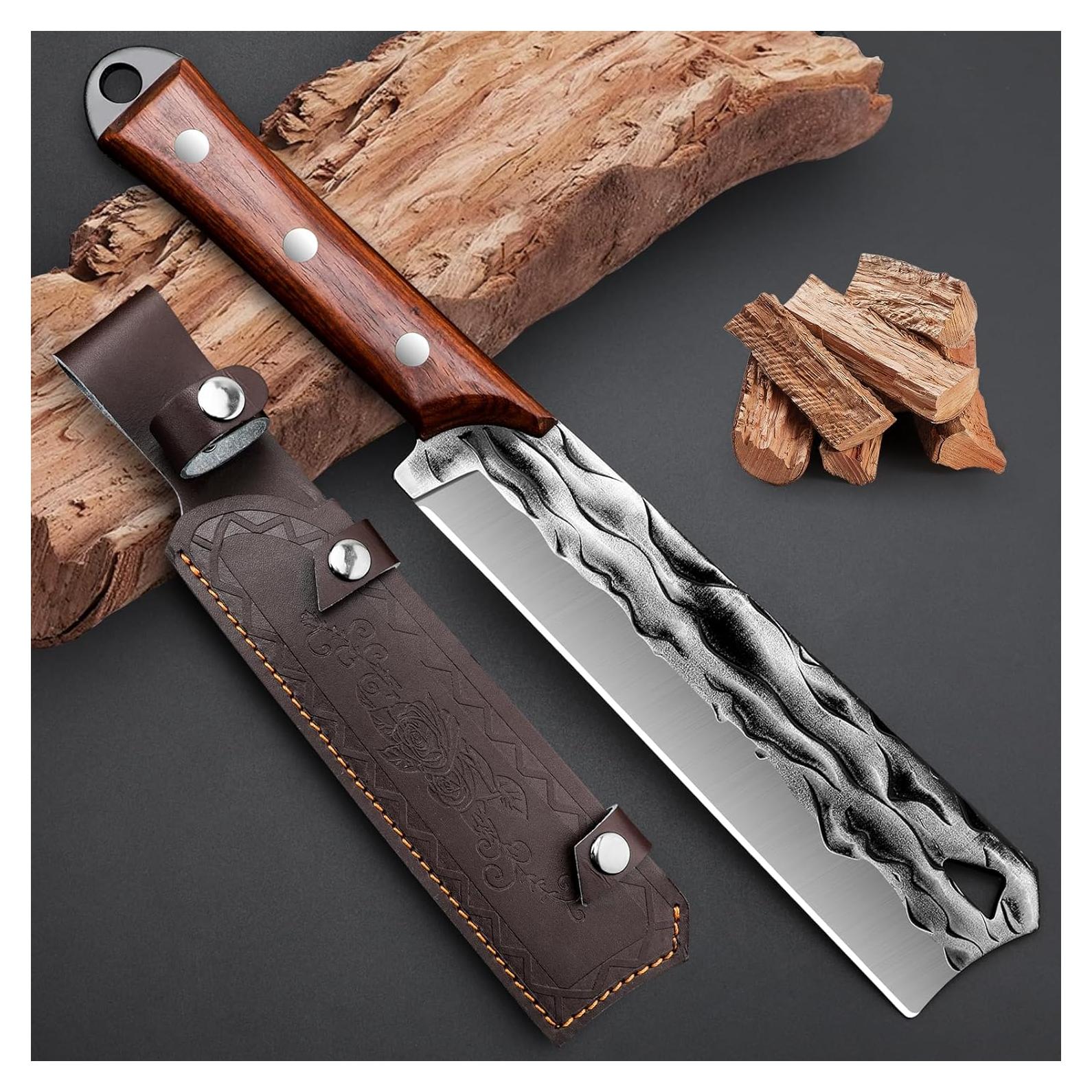 Machete de Supervivencia VARLEA con Funda 19.6 cm Acero Inoxidable