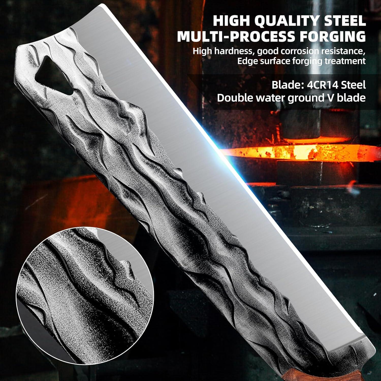 Machete de Supervivencia VARLEA con Funda 19.6 cm Acero Inoxidable